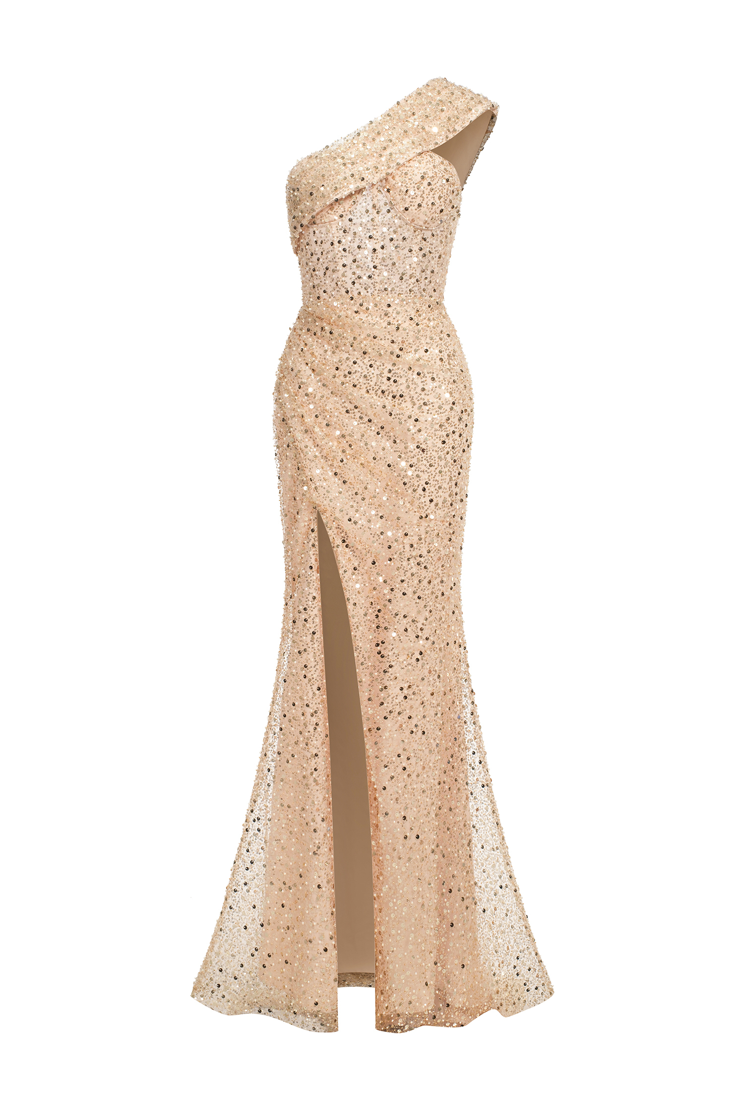 Sorel High Slit Sequin Maxi Dress