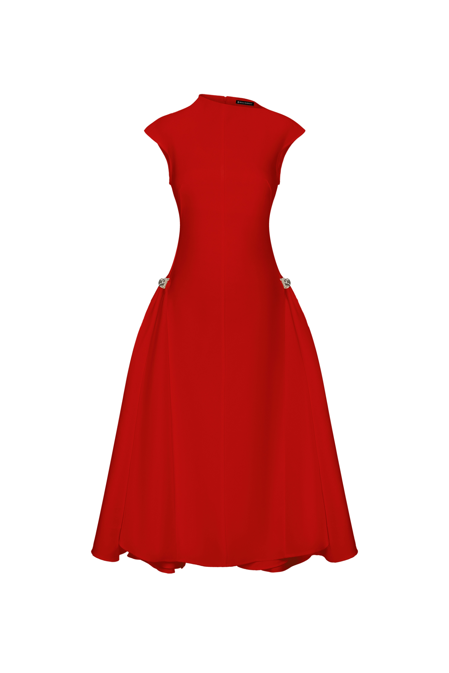 Paca Choker Sleeveless Red Maxi Dress