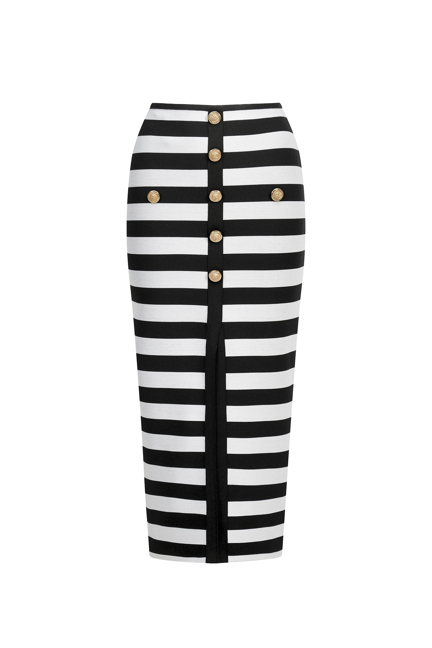 Martha Off-the-Shoulder Hollow Out Slit Bandage Midi Two-Piece Set