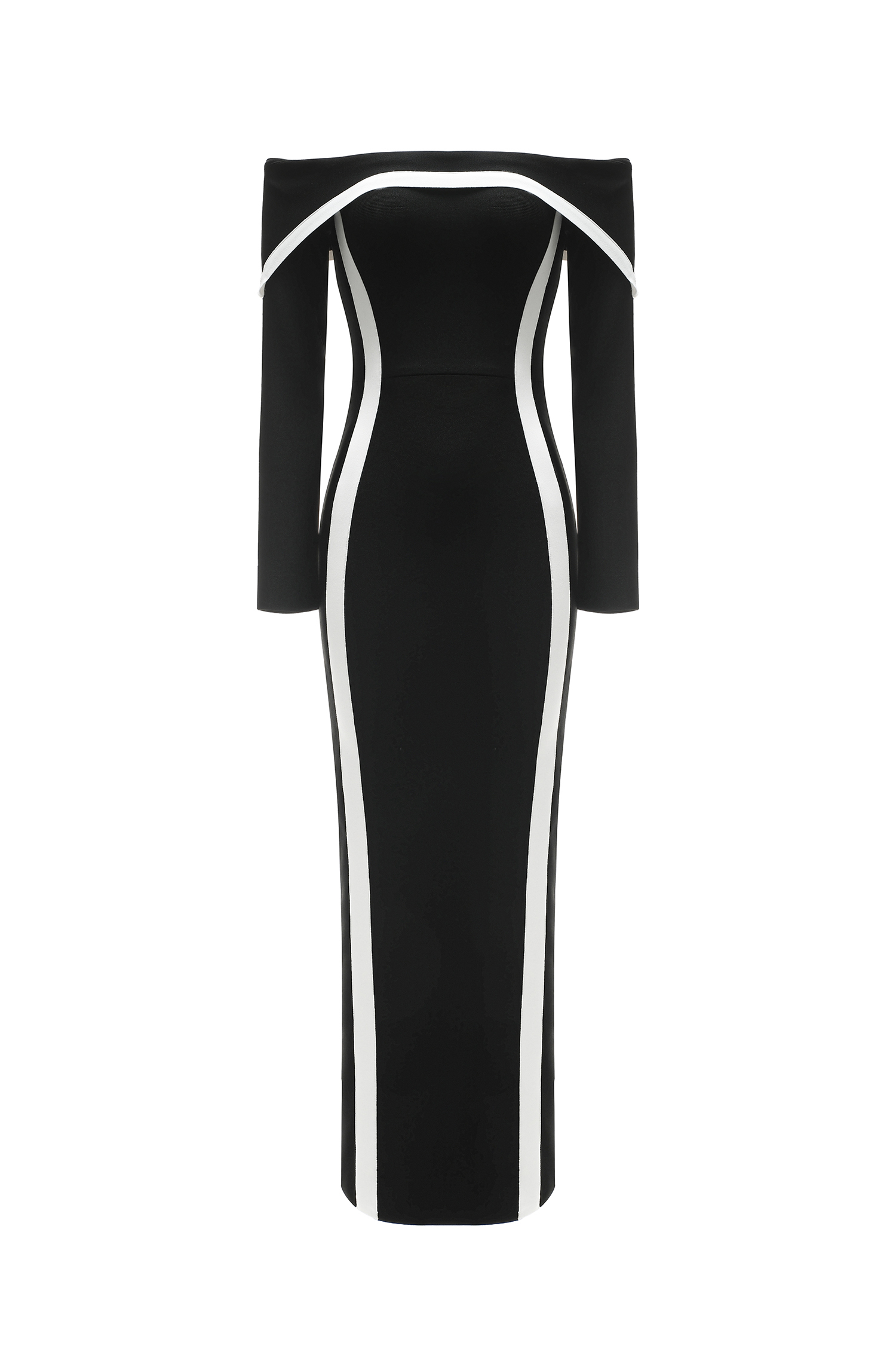 Hilda Off-the-Shoulder Long Sleeve Maxi Dress