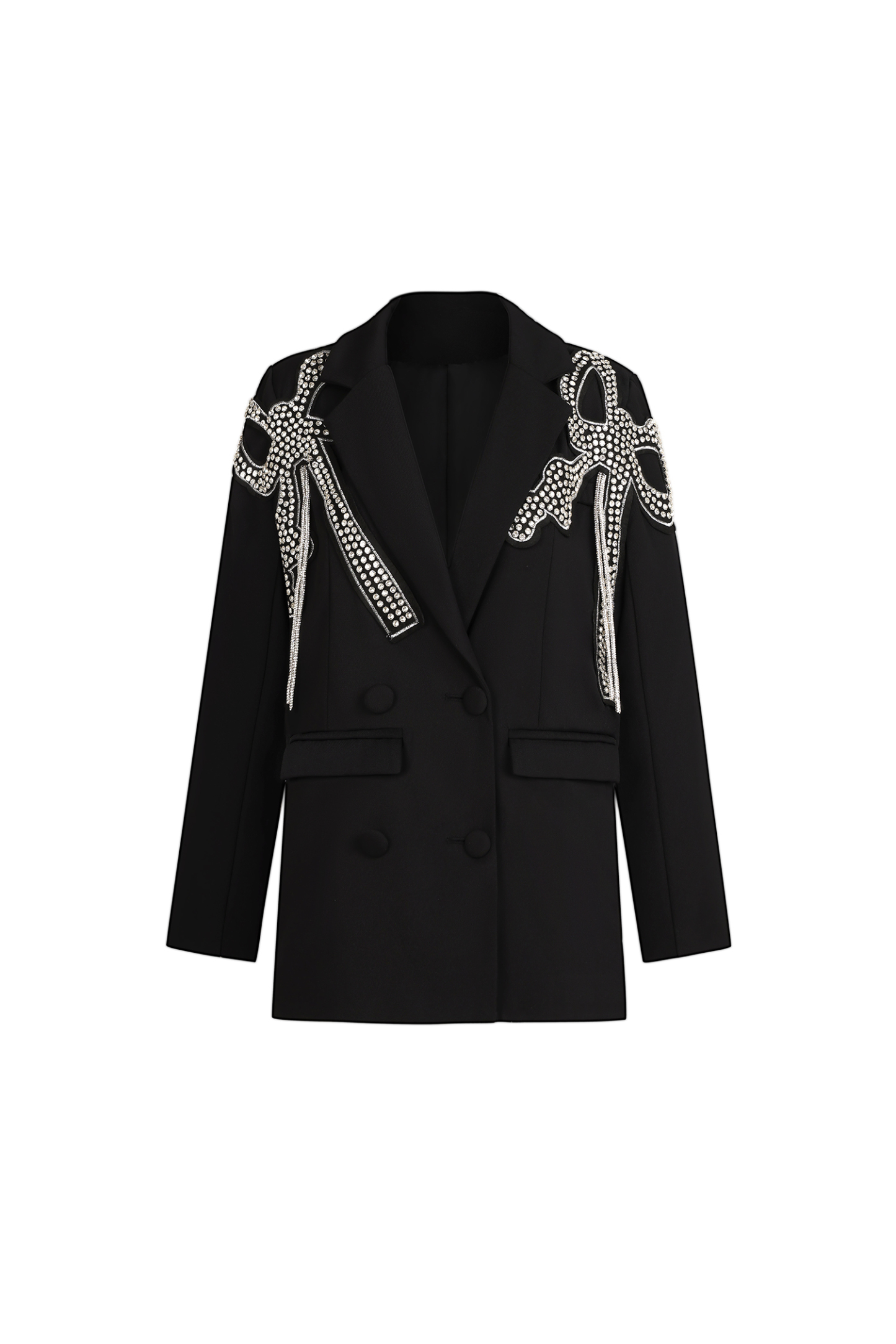 Indi Long Sleeve V-Neck Diamond Mini Dress