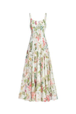 ワンピース hugyourskin FLARED V-NECK SLEEVELESS クレープガーゼ レディス Vネックワンピース（RTS12638）-UCHINO