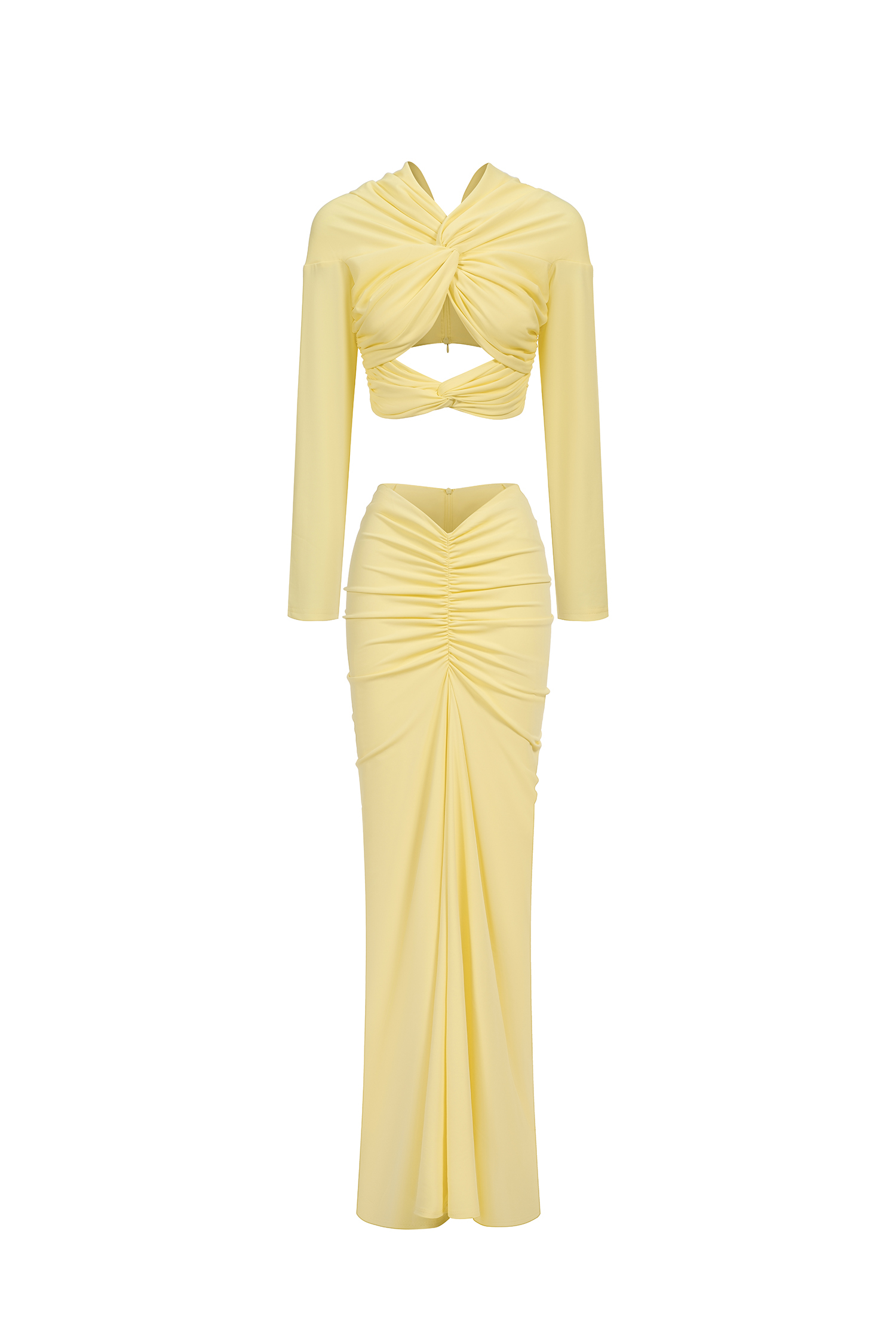 Kendall Long Sleeve Knot Maxi Dress