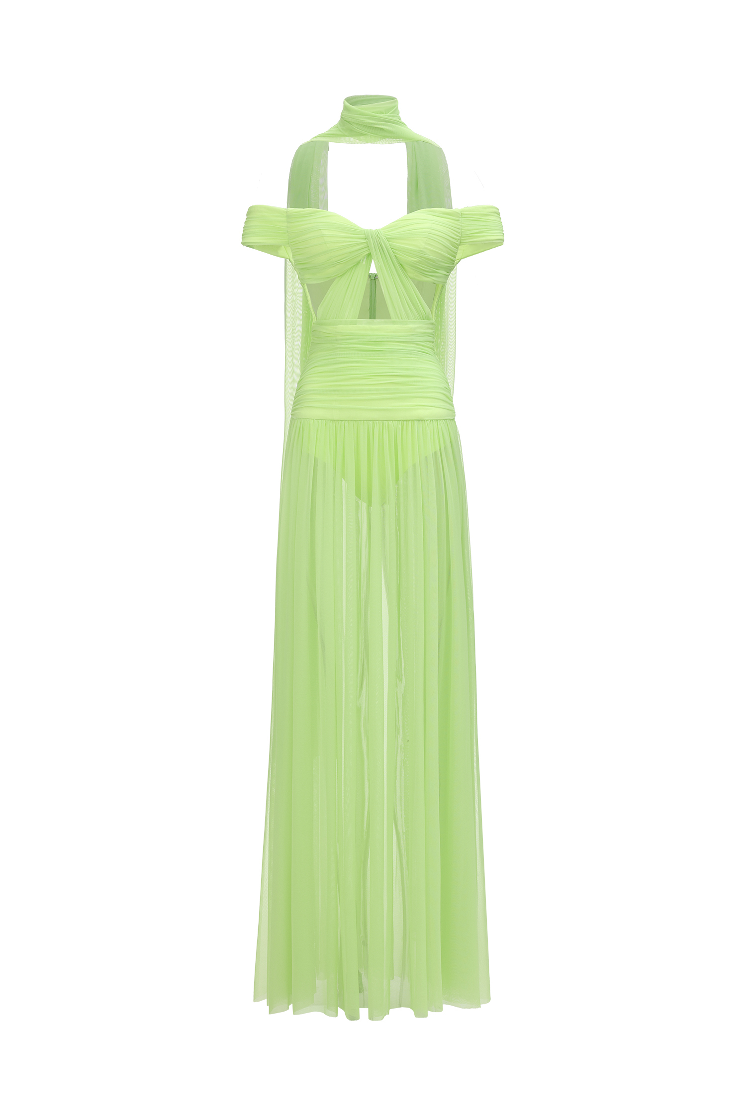 Peoph Off-The-Shoulder Hollowed Out Maxi Dress