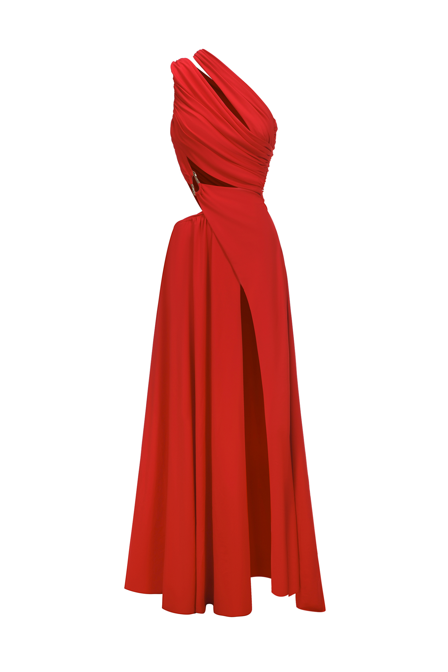 Xlyia High Slit Hollowed-out Maxi Dress