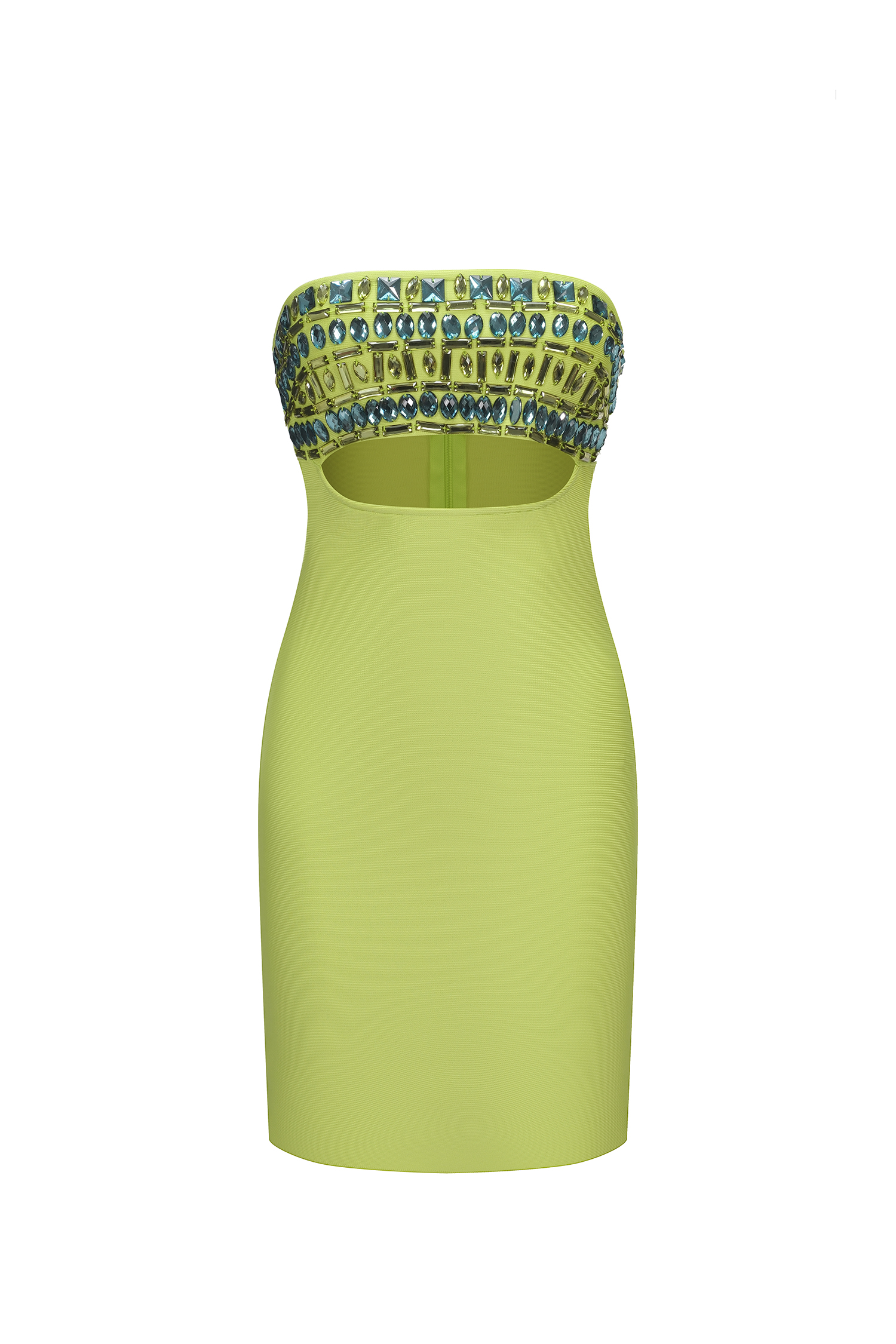Volary Strapless Diamond Slim Bandage Mini Dress