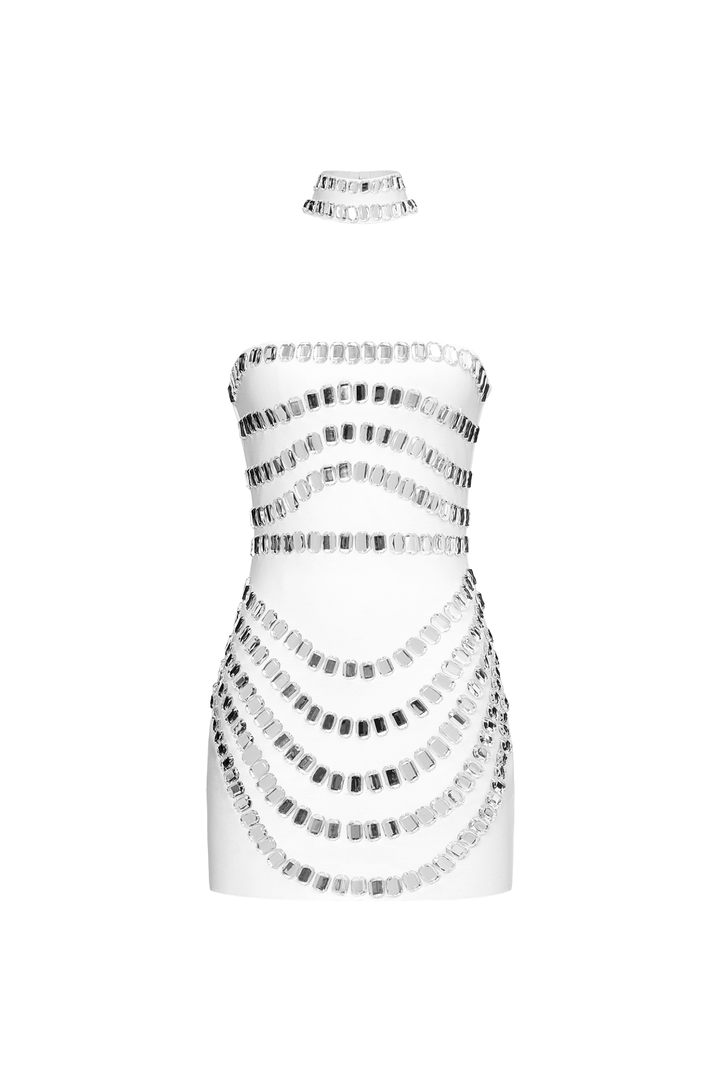 Florelle Sleeveless Diamond Bandage Mini Two Piece Set