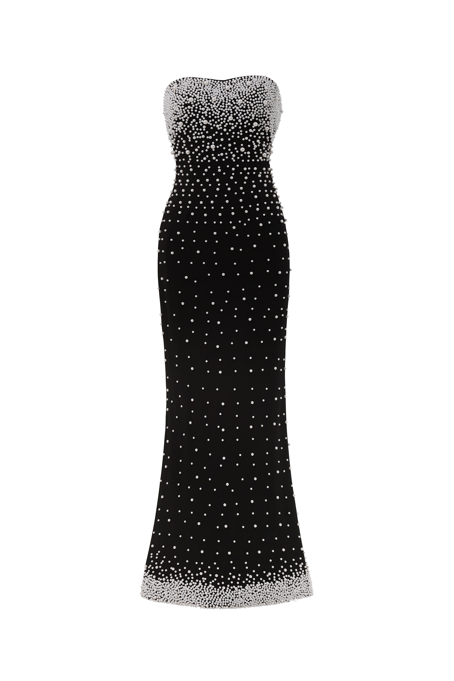 Karin Sleeveless Pearl Bandage Maxi Dress