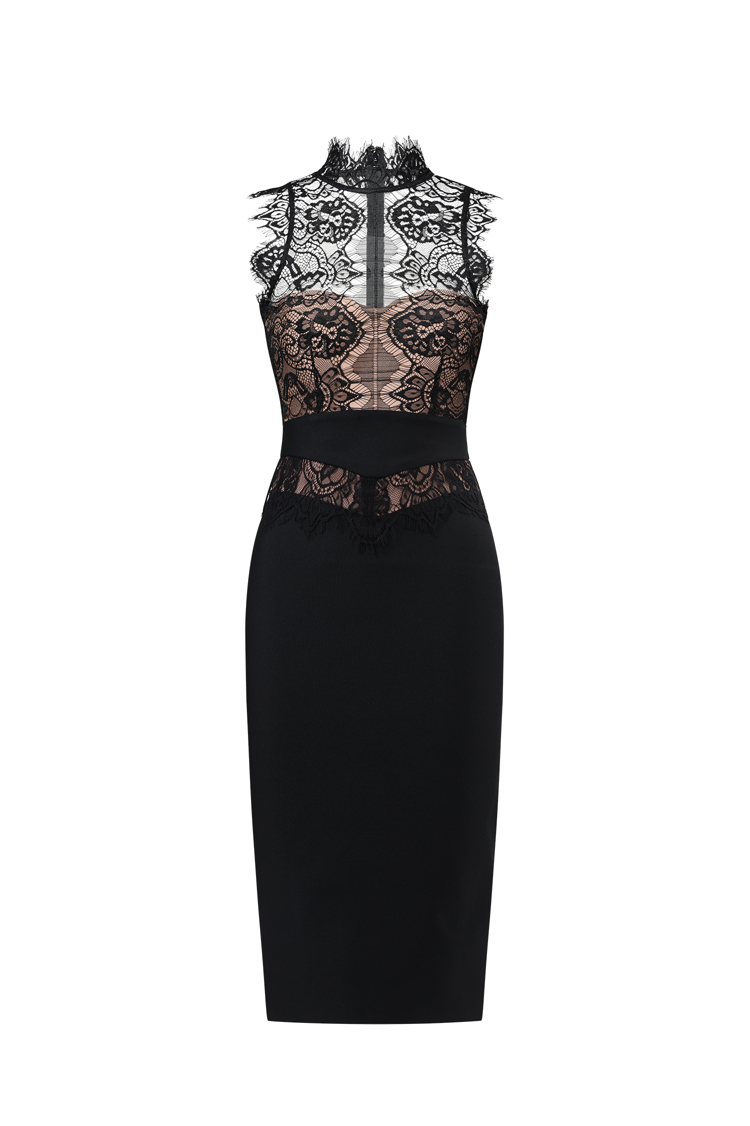 プリシラ Priscilla Sleeveless Lace Bandage Midi Dress – Bellabarnett