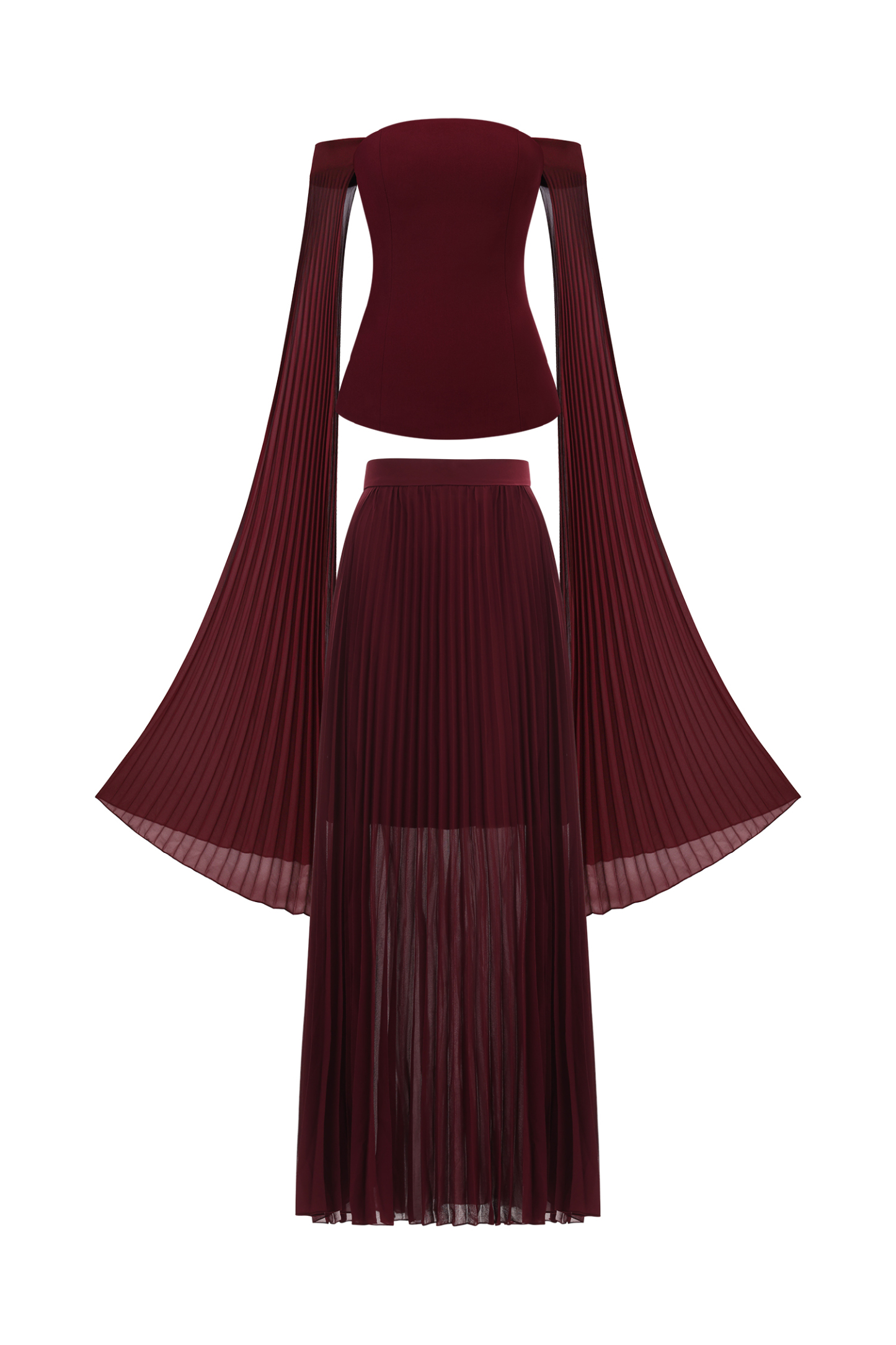 Solvia Off The Shoulder Long Sleeves Ruched Maxi Dress