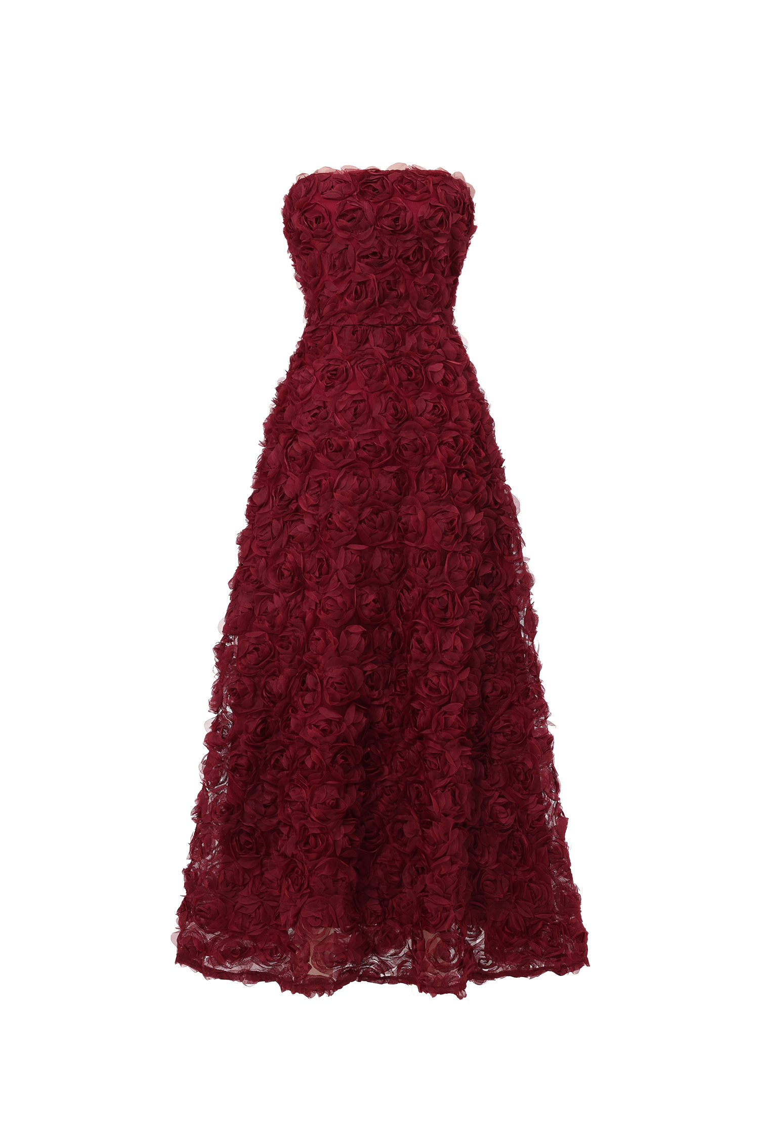 Sloan Romantic Contour Strapless Floral Maxi Dress