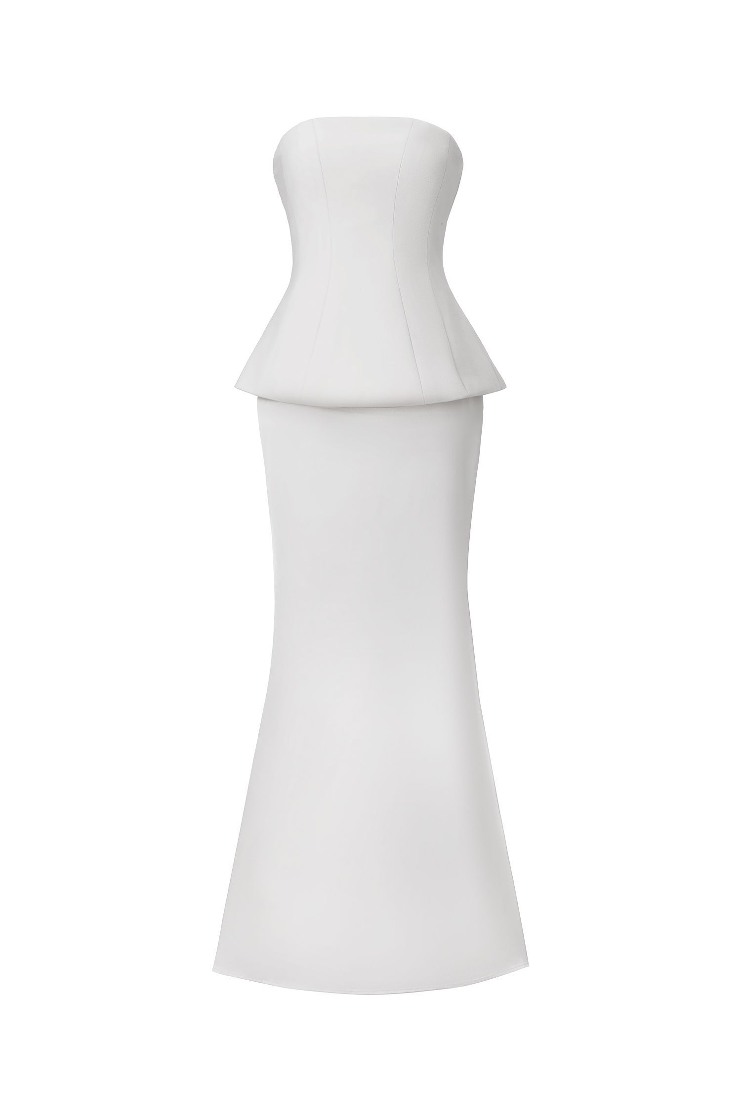 Gayu Elegant Tailored Strapless Woven Top and Skirt Set