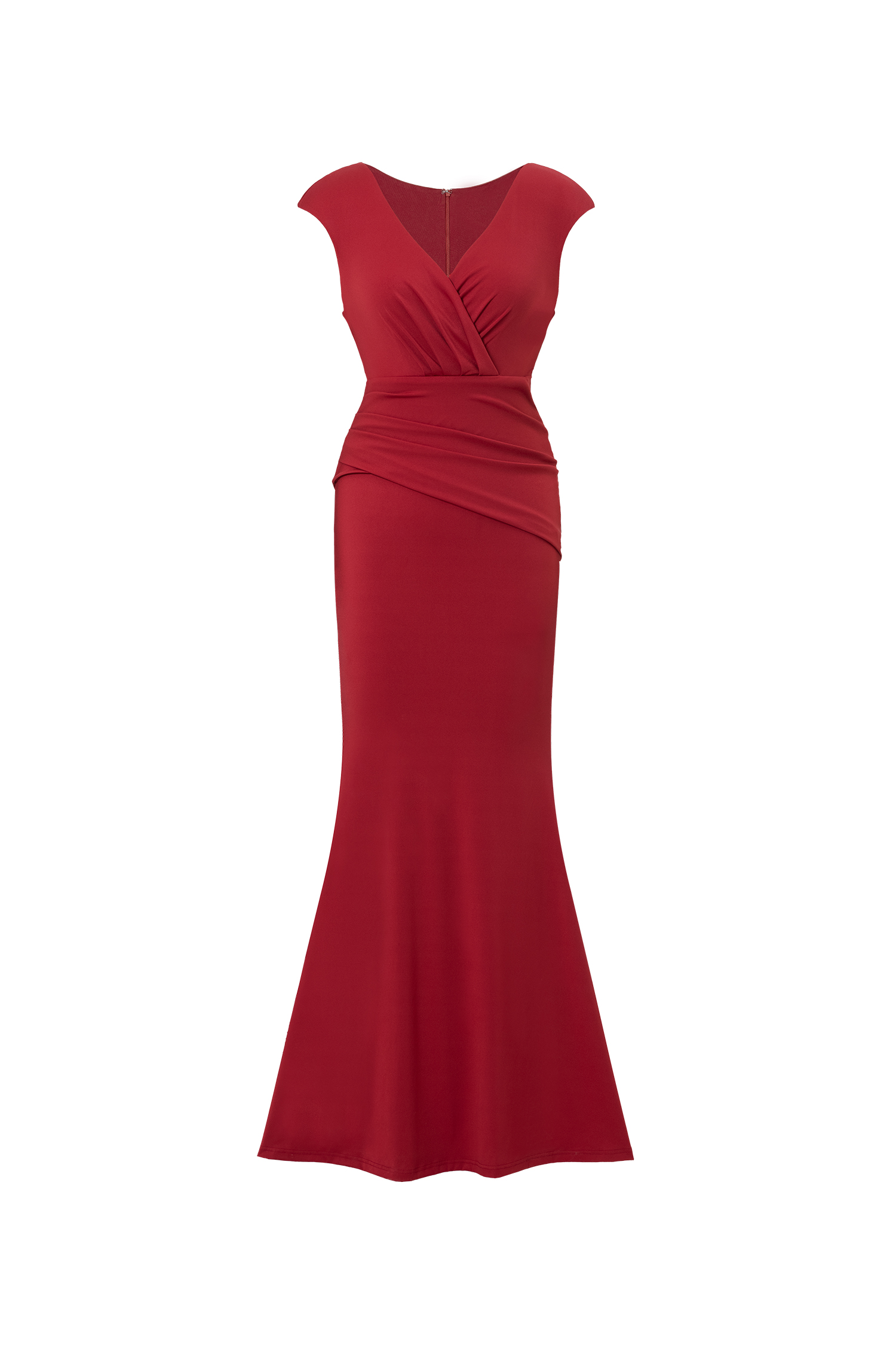 Yonce Romantic Contour V Neck Pleated Maxi Dress