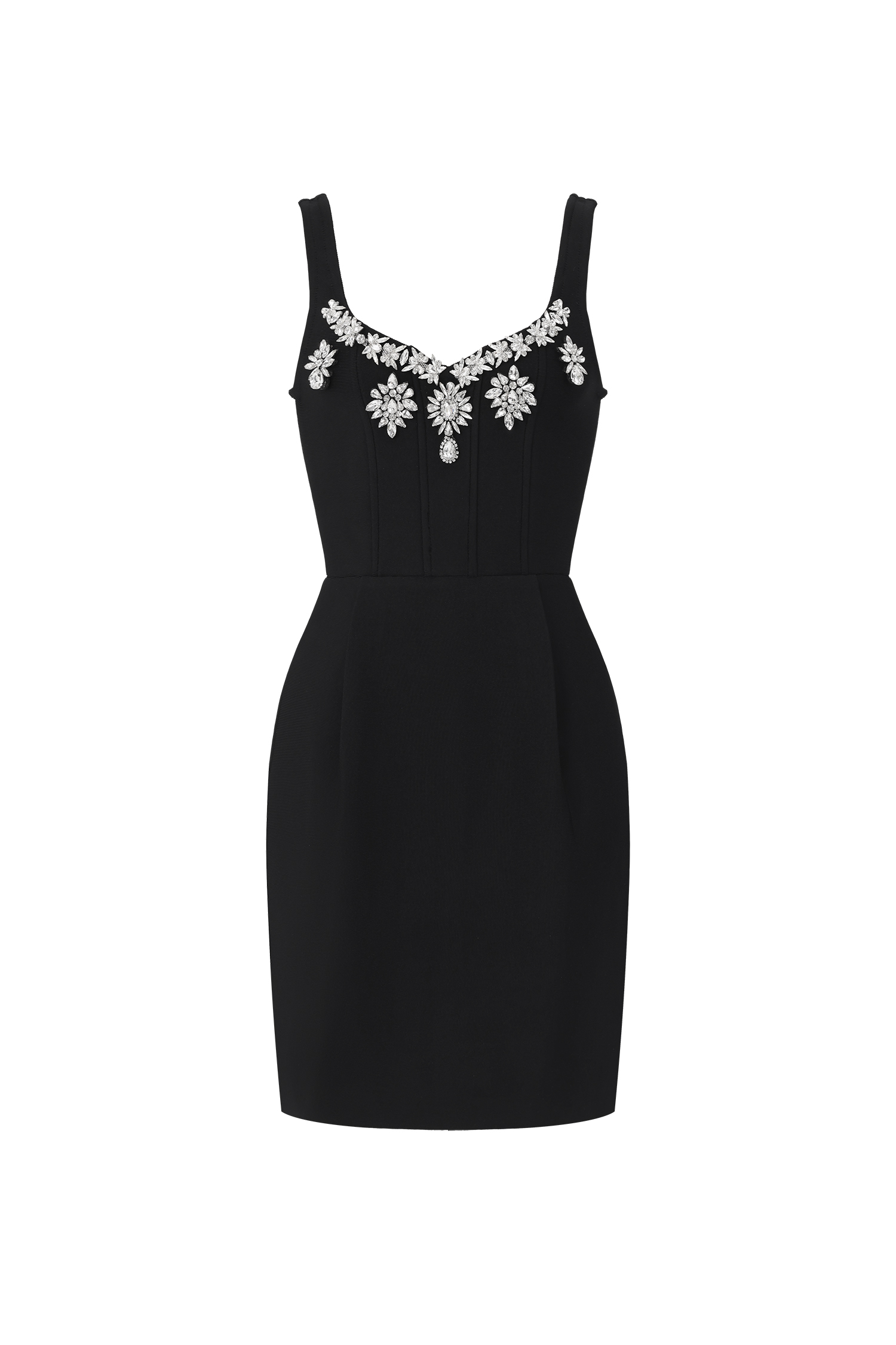 Holly Glamorous Contour Rhinestone Bandage Mini Dress