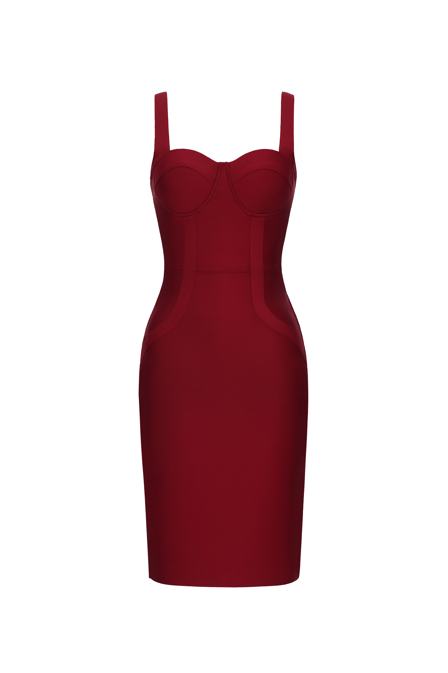 Mavis Classic Contour Sleeveless Curve Bandage Midi Dress