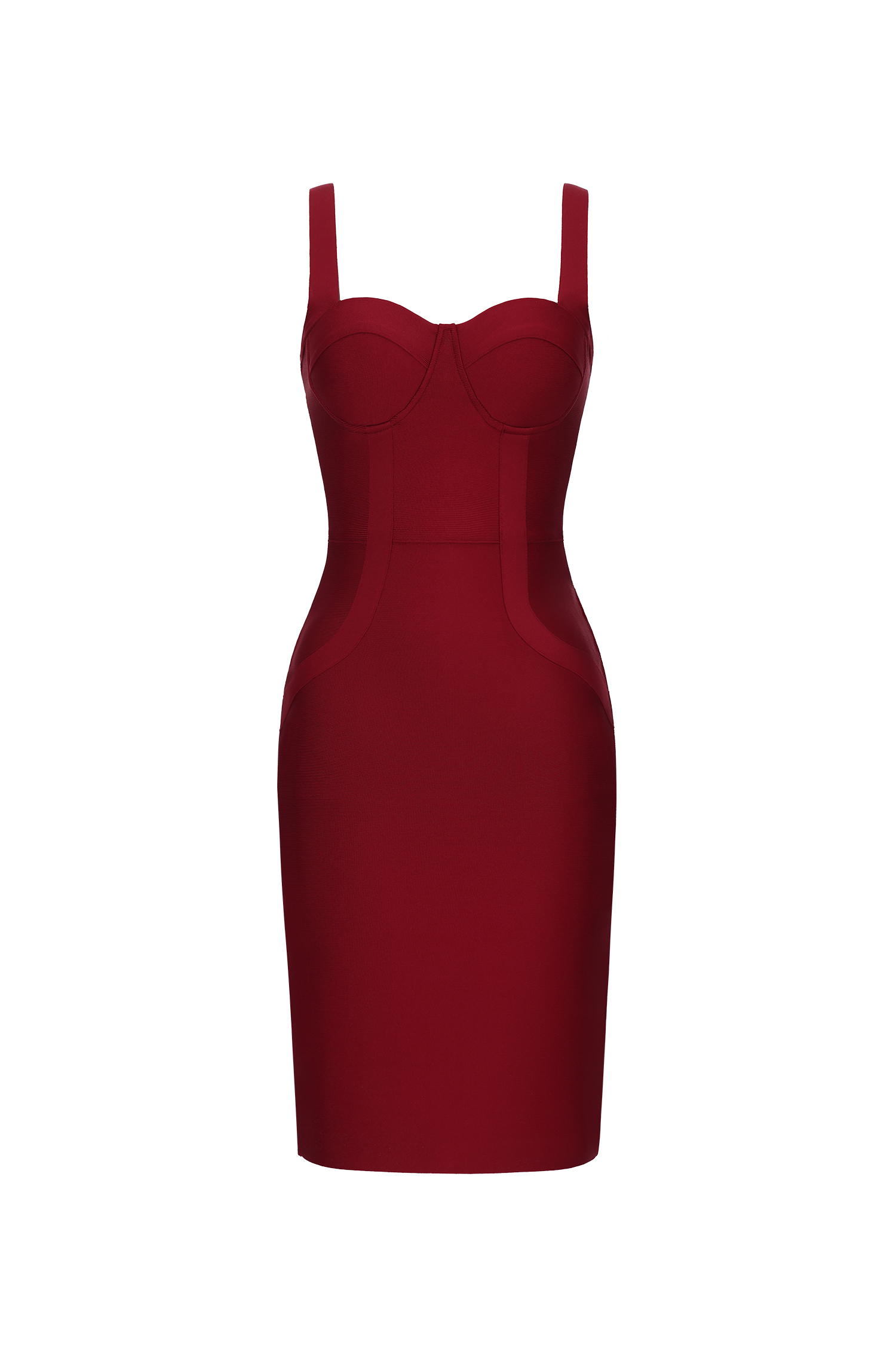 Mavis Classic Contour Sleeveless Curve Bandage Midi Dress