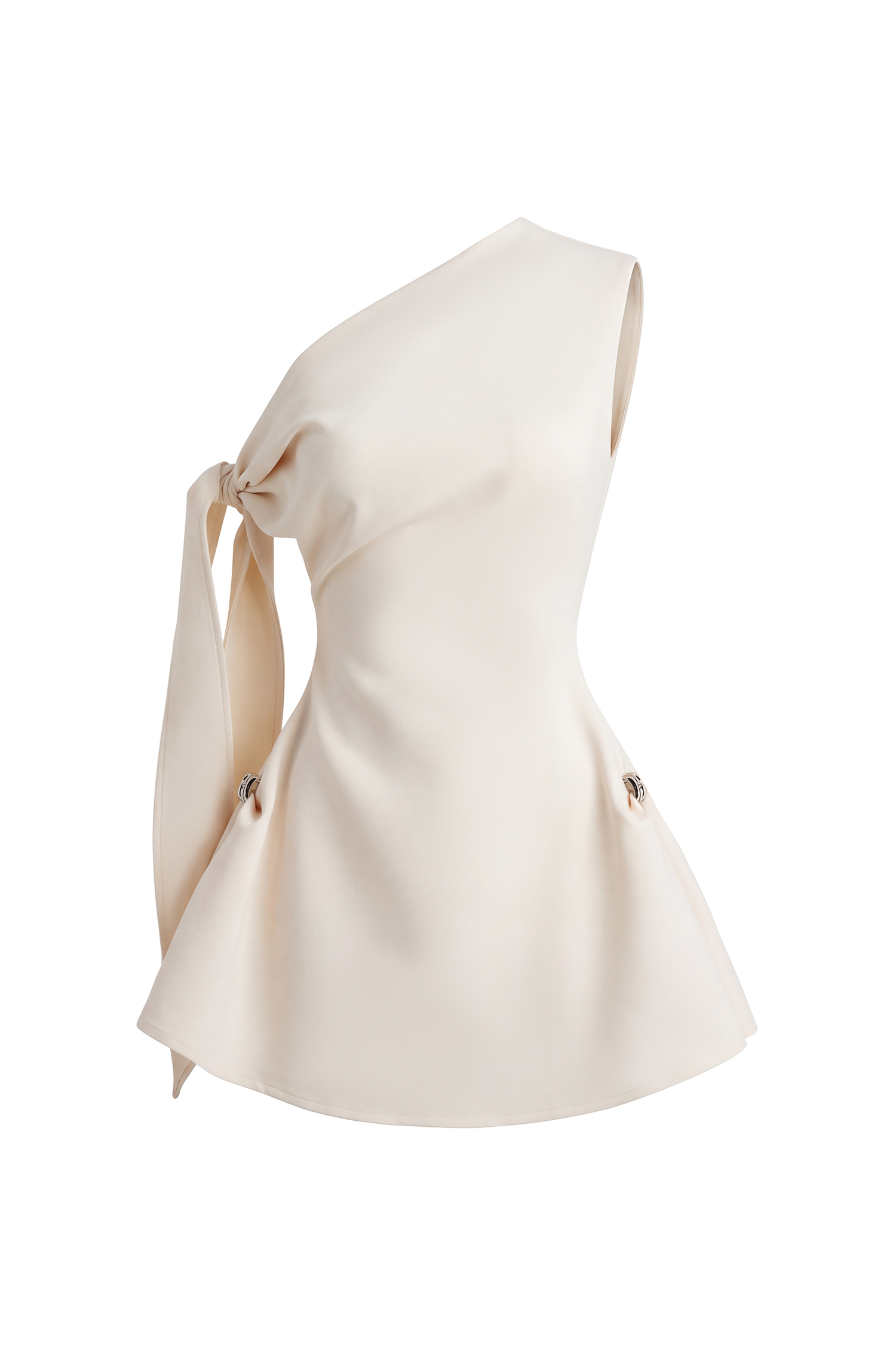 Denali Chic Tailored One Shoulder  Asymmetric Woven Mini Dress