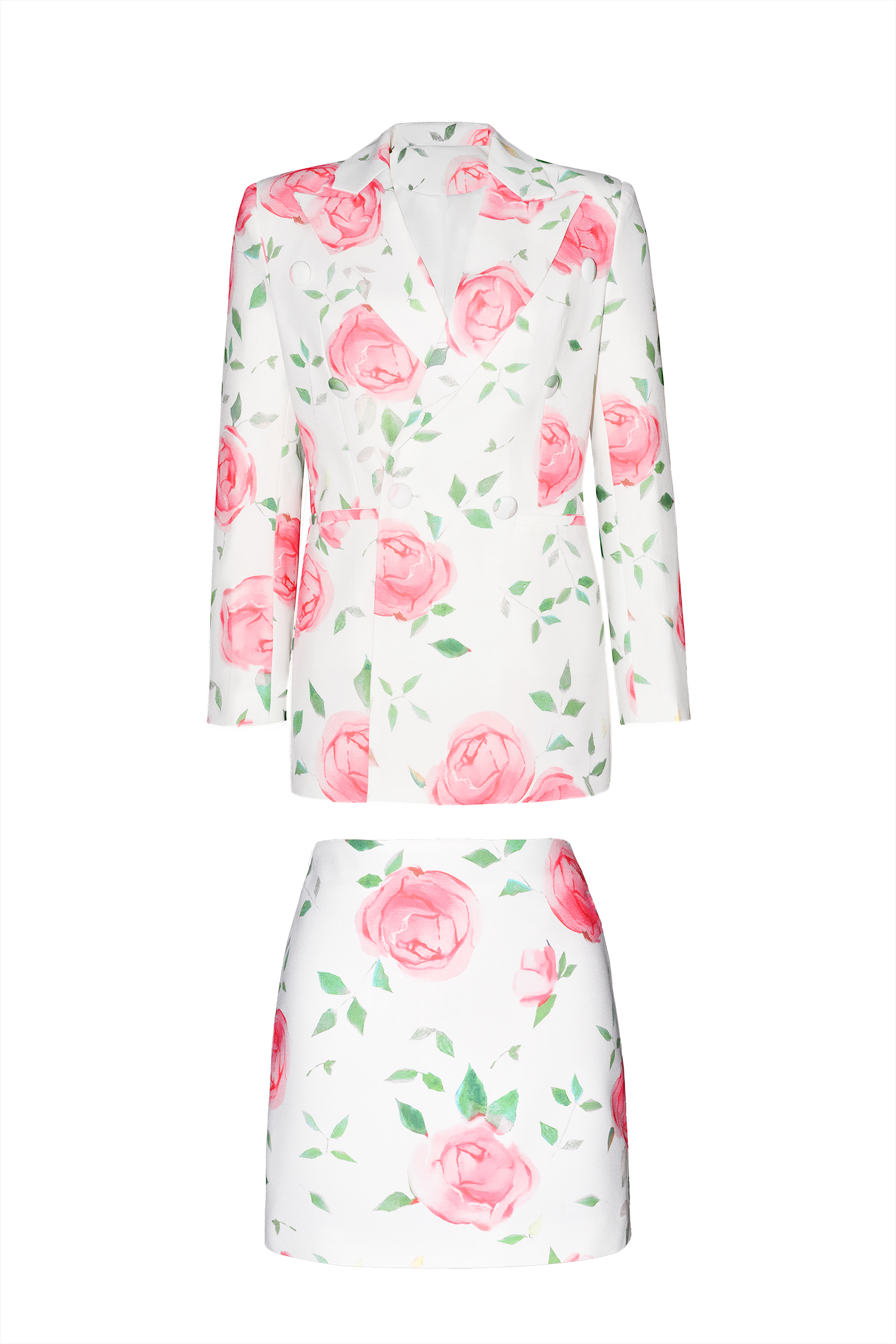 Lacai Flower Print Blazer Set - Floral