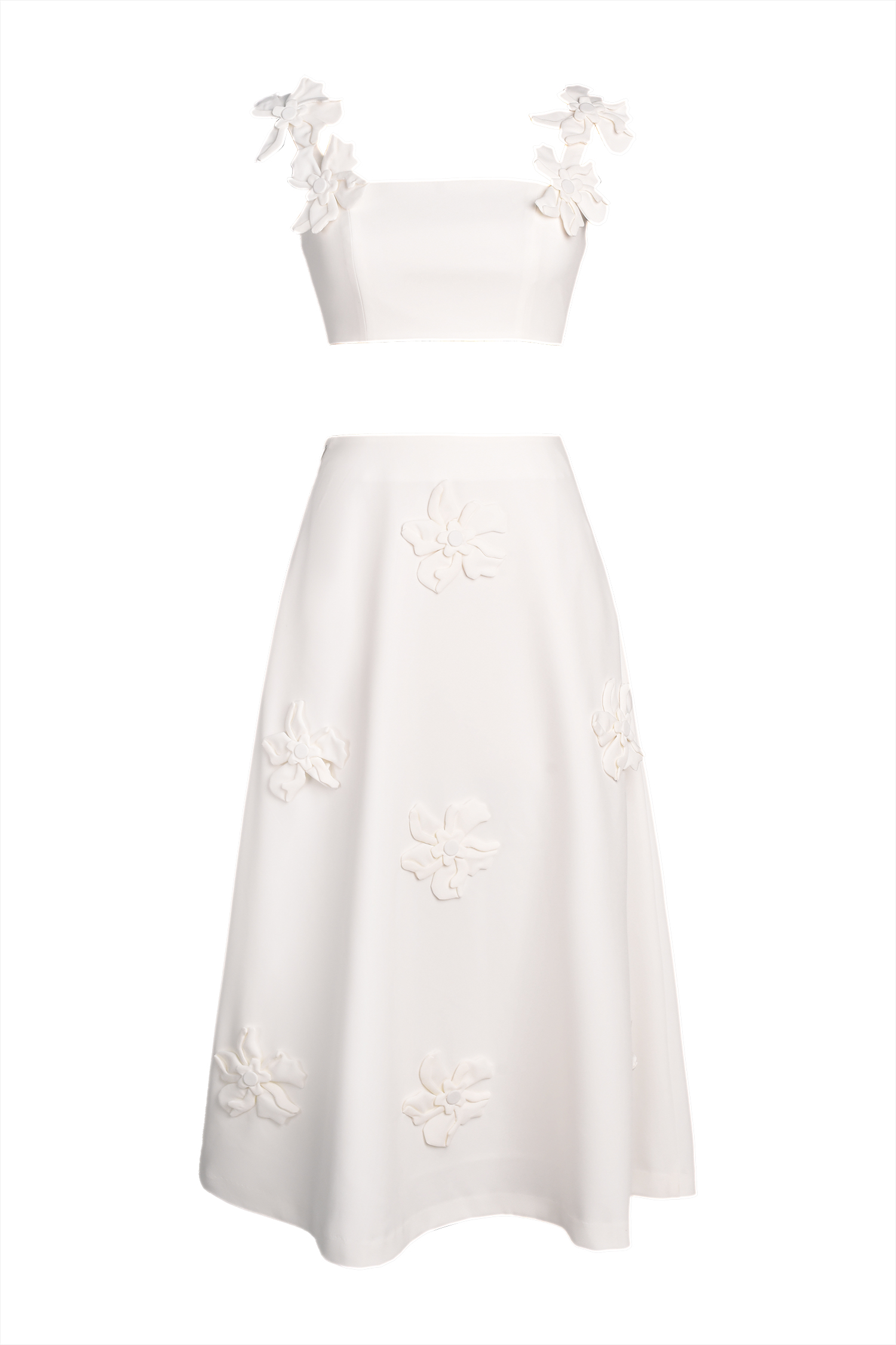 Nadia Flower Strap Set - White