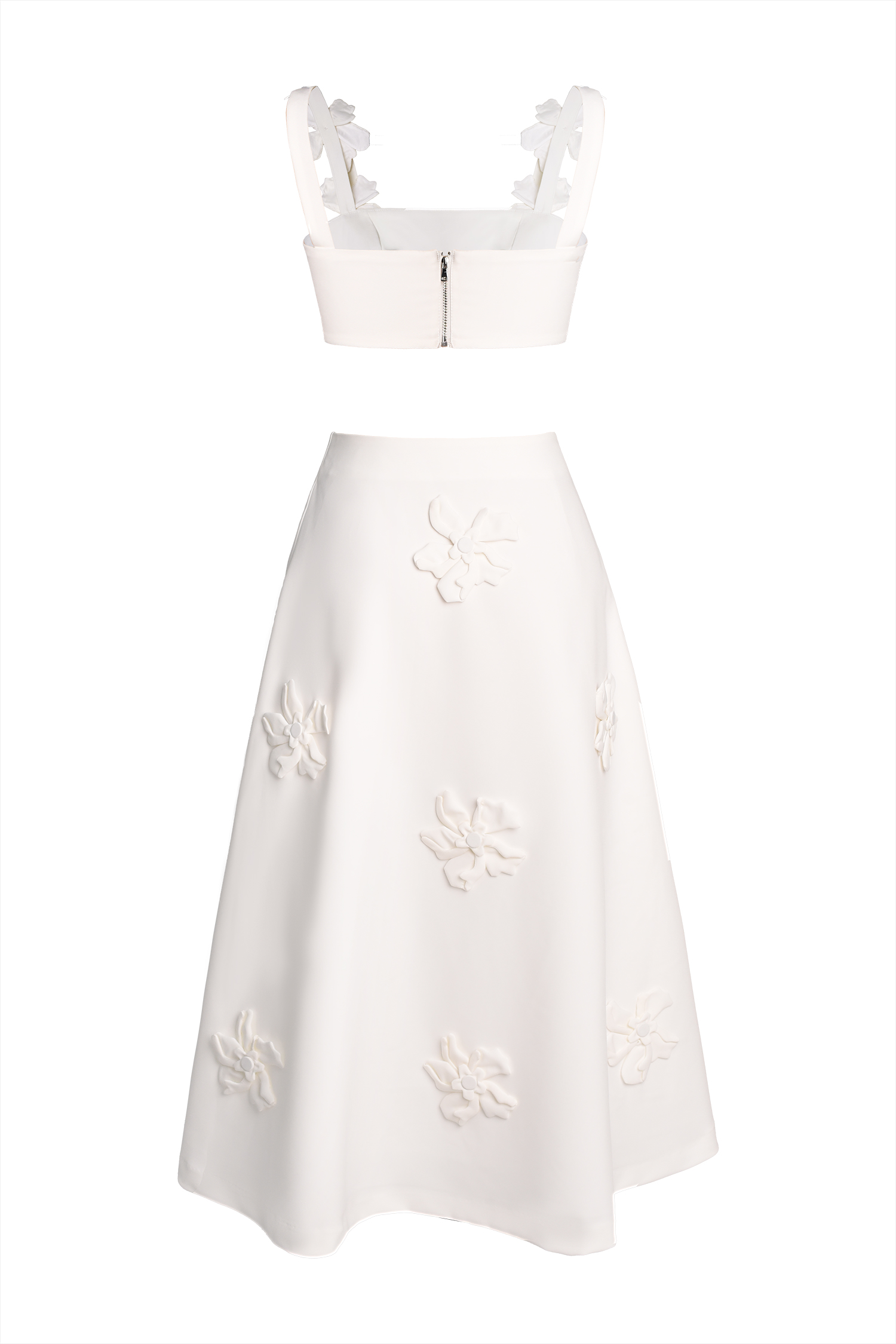 Nadia Flower Strap Set - White