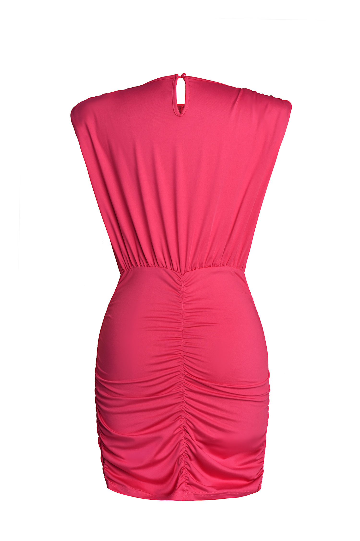 Vanina Sleeveless Shoulder Pad Hollow Out Mini Dress