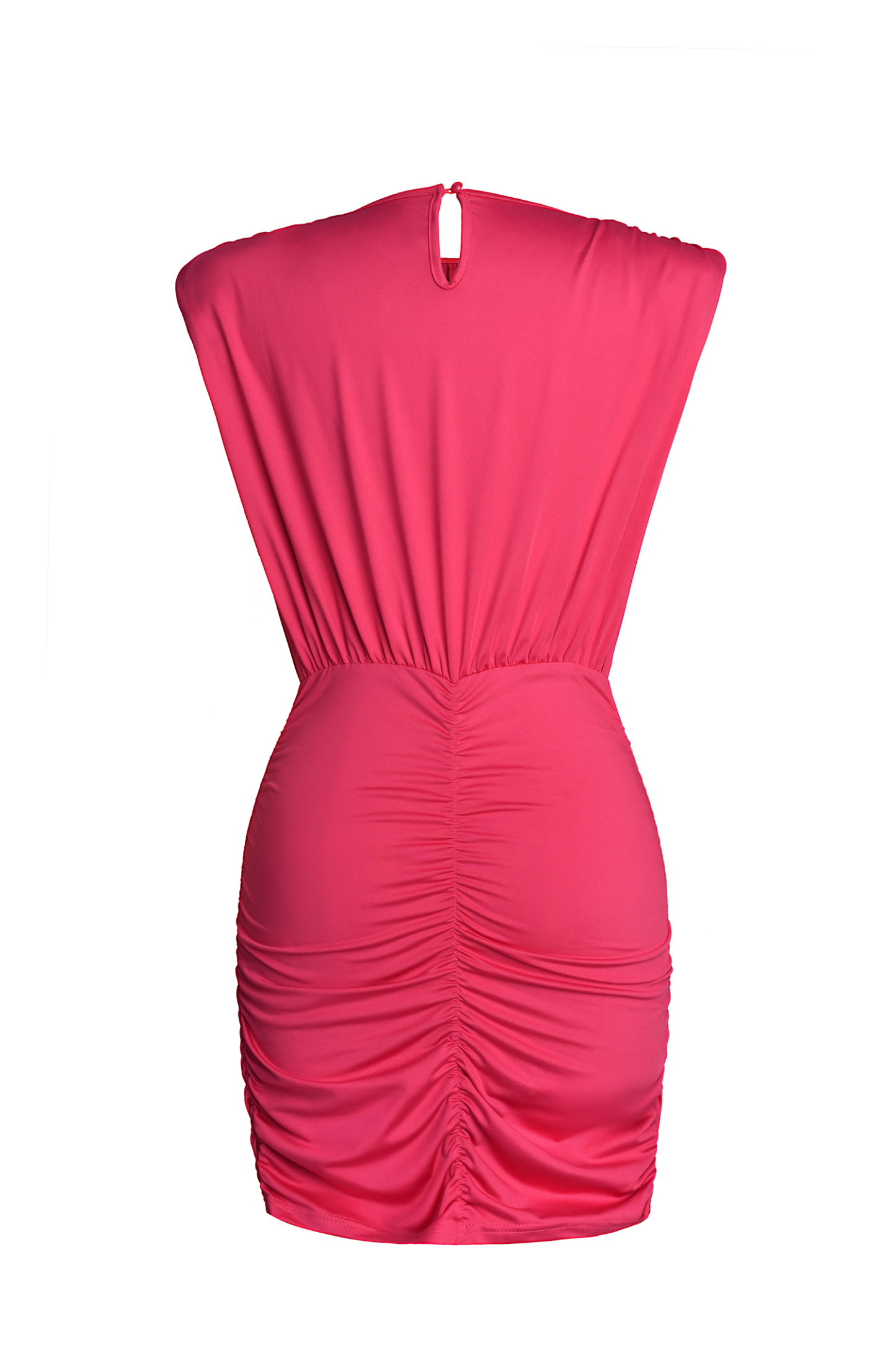 Vanina Sleeveless Shoulder Pad Hollow Out Mini Dress