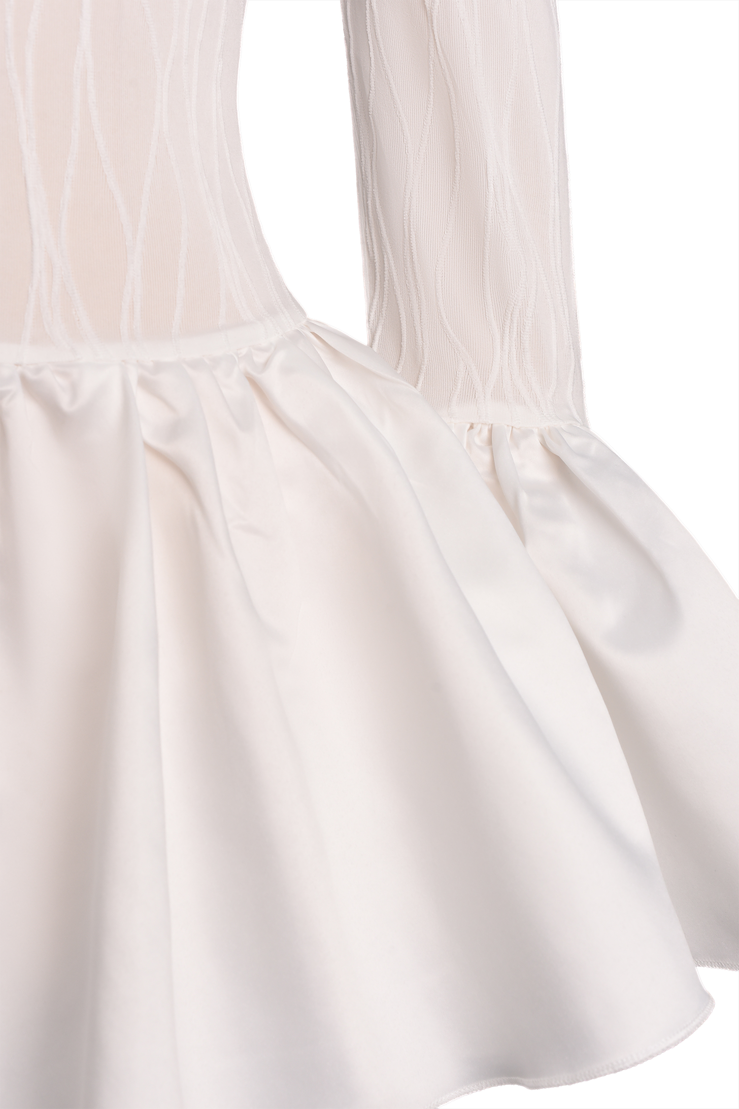Tata Long Sleeve Flounce Mini Dress