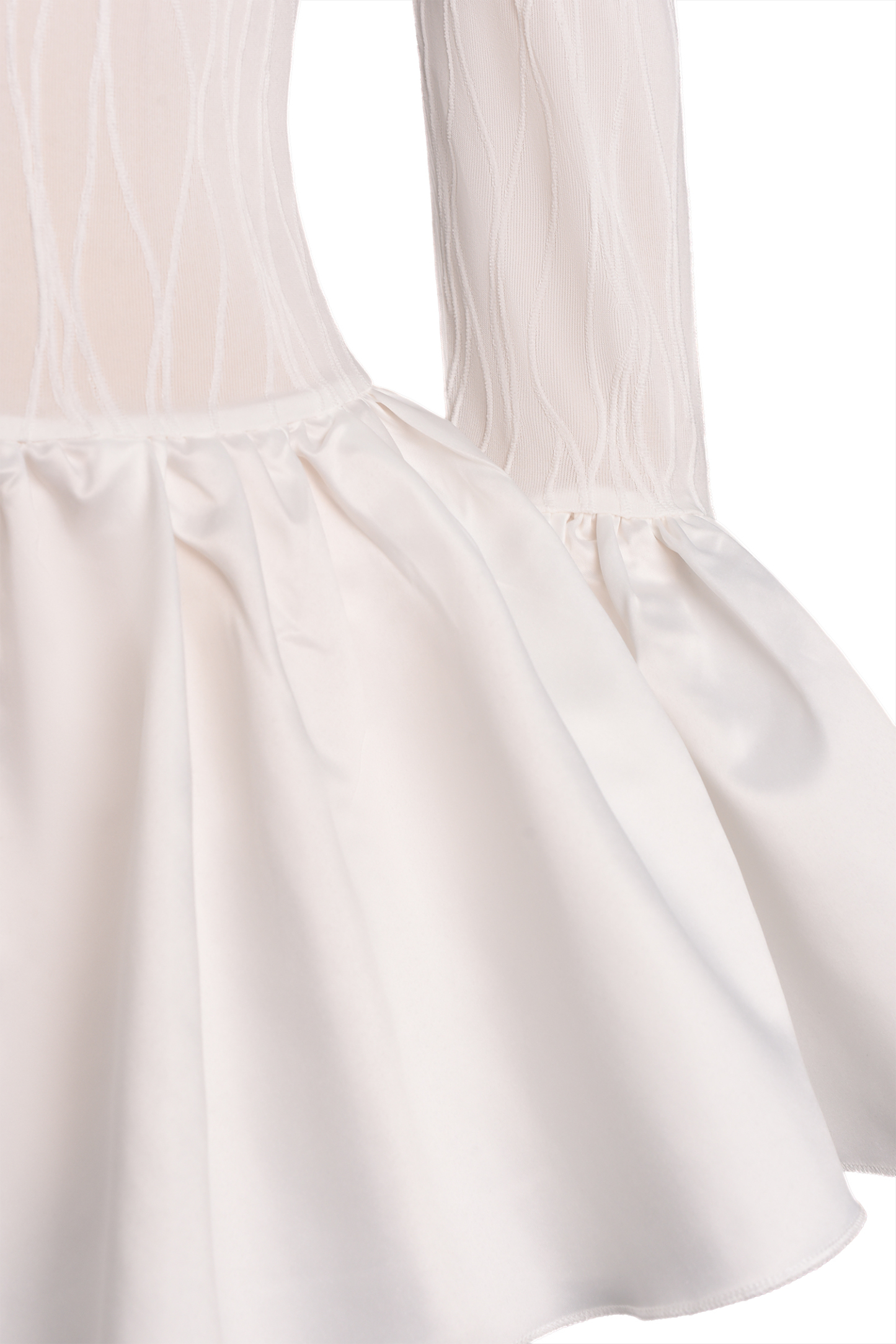 Tata Long Sleeve Flounce Mini Dress