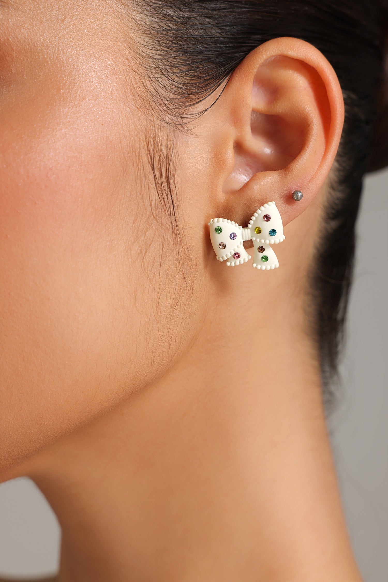 Diane Mini Diamante Bow Knot Earrings