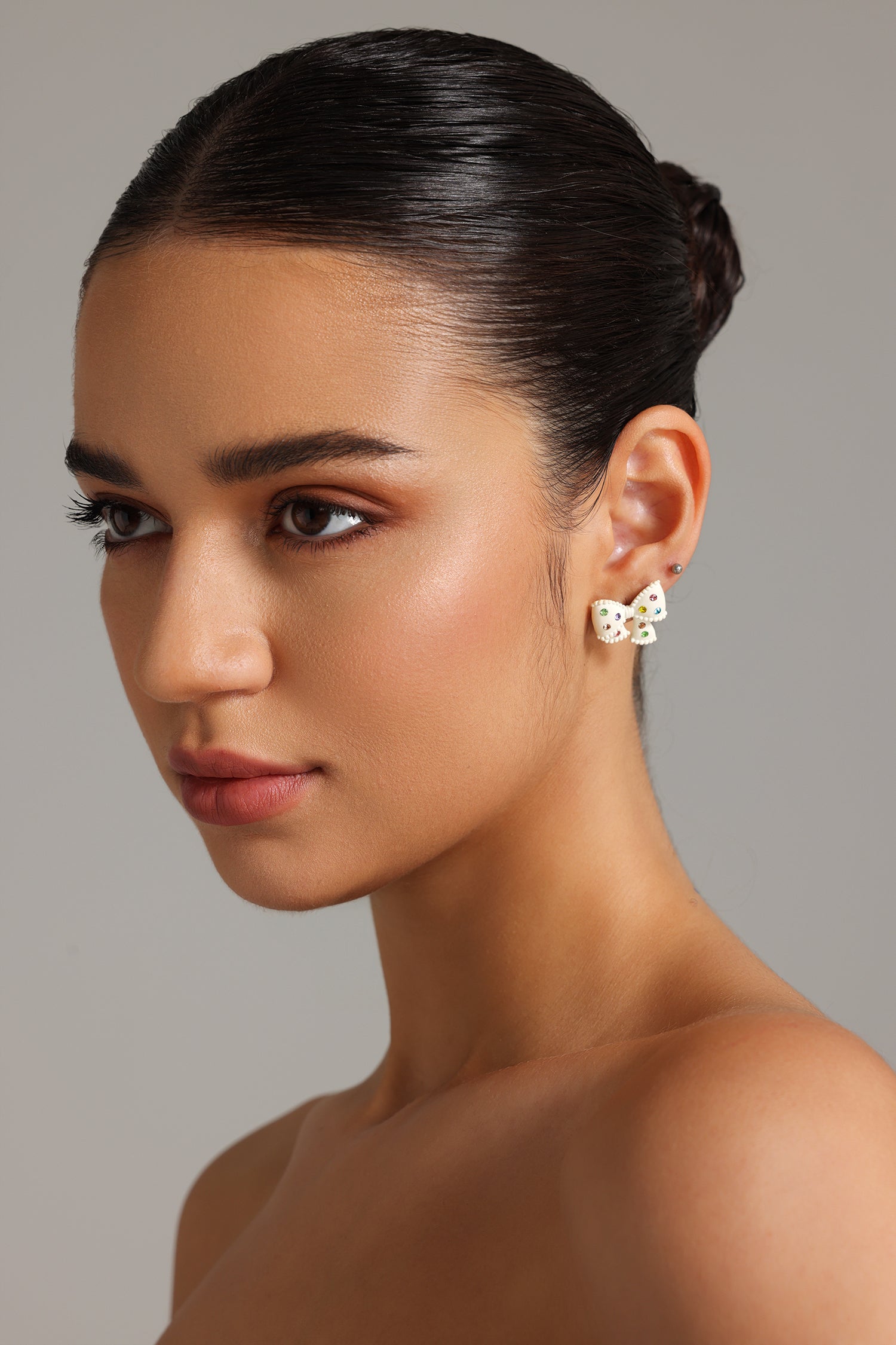 Diane Mini Diamante Bow Knot Earrings