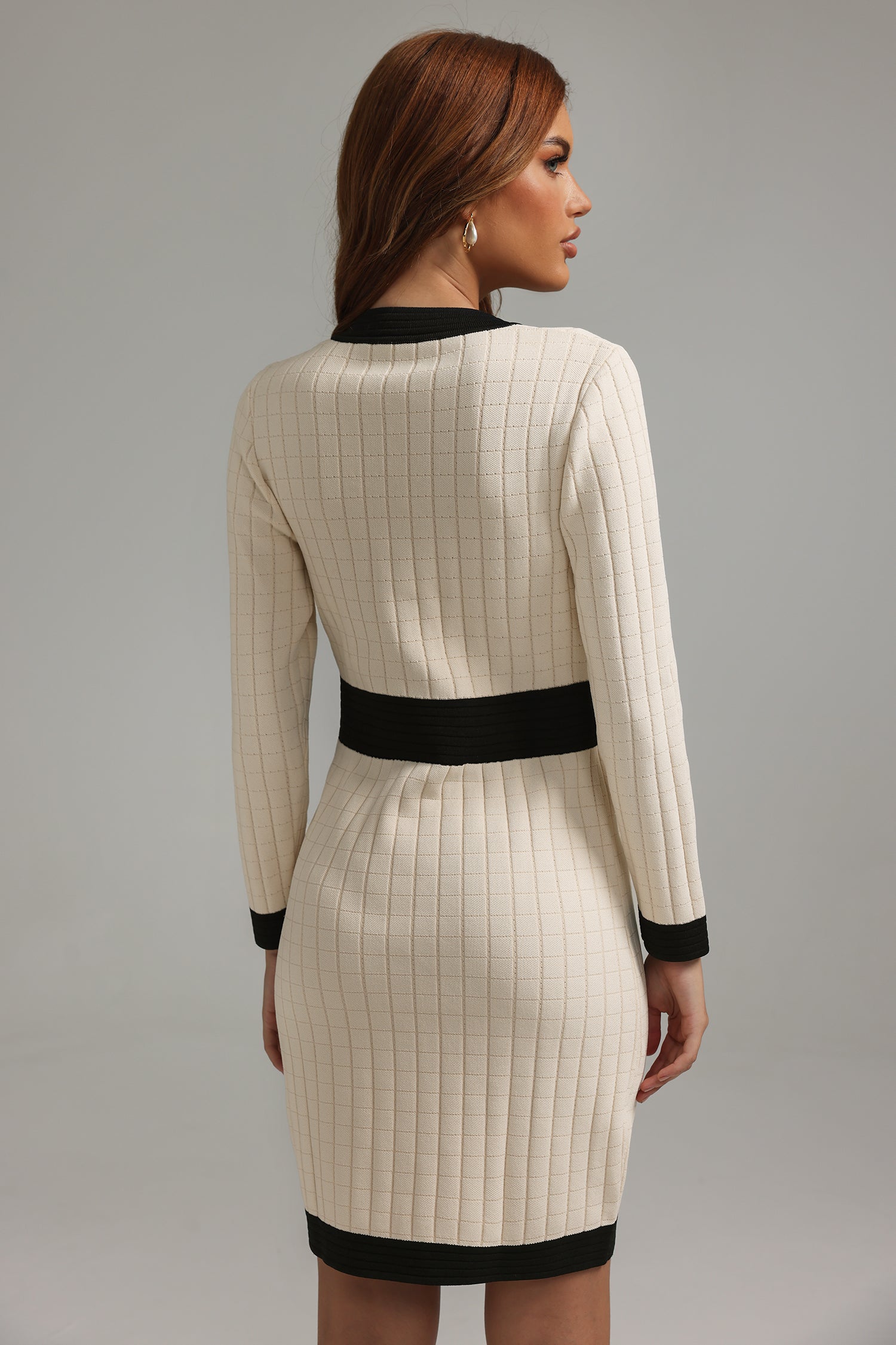 Diann Zipper Knitted Midi Dress