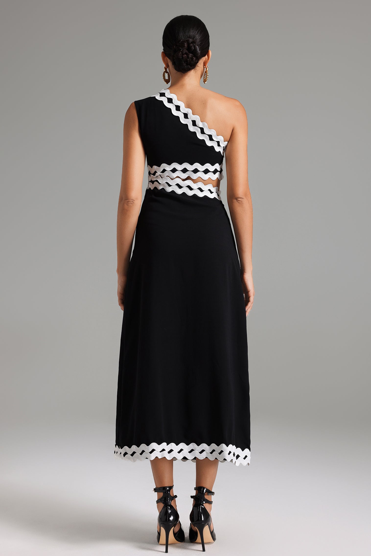 Eamon One Shoulder Cut Out Maxi Dress