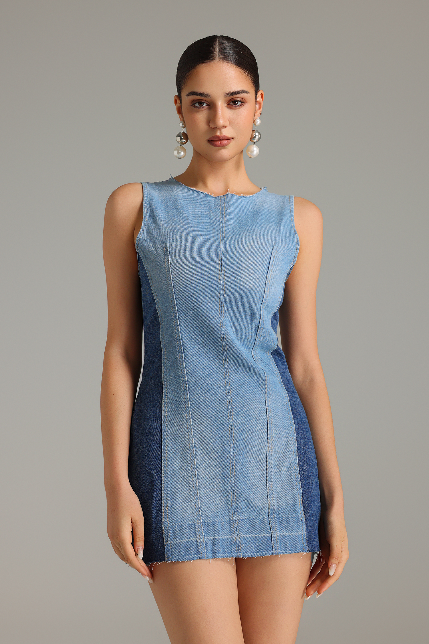 Eila Sleeveless Mini Denim Dress