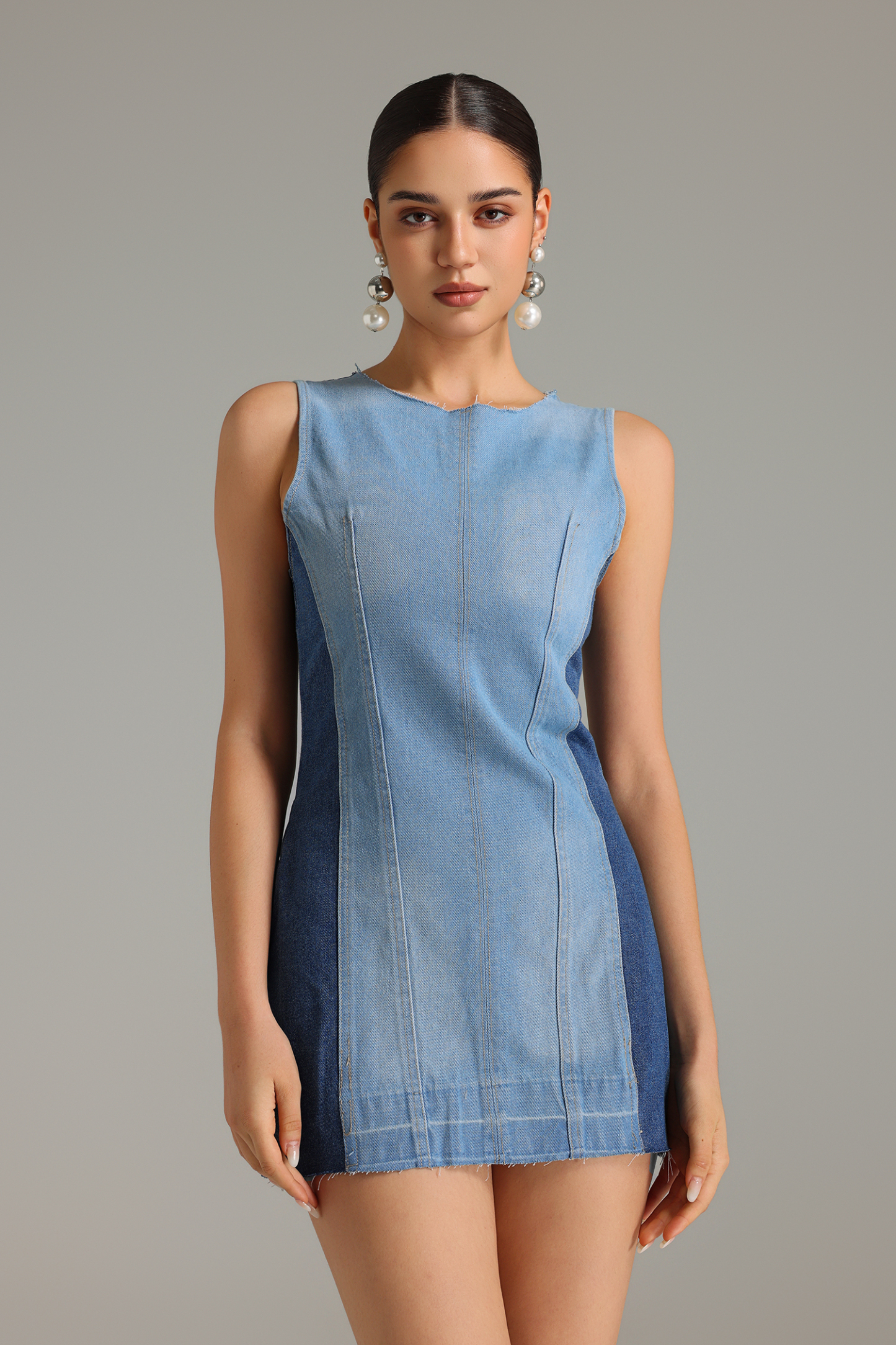 Eila Sleeveless Mini Denim Dress