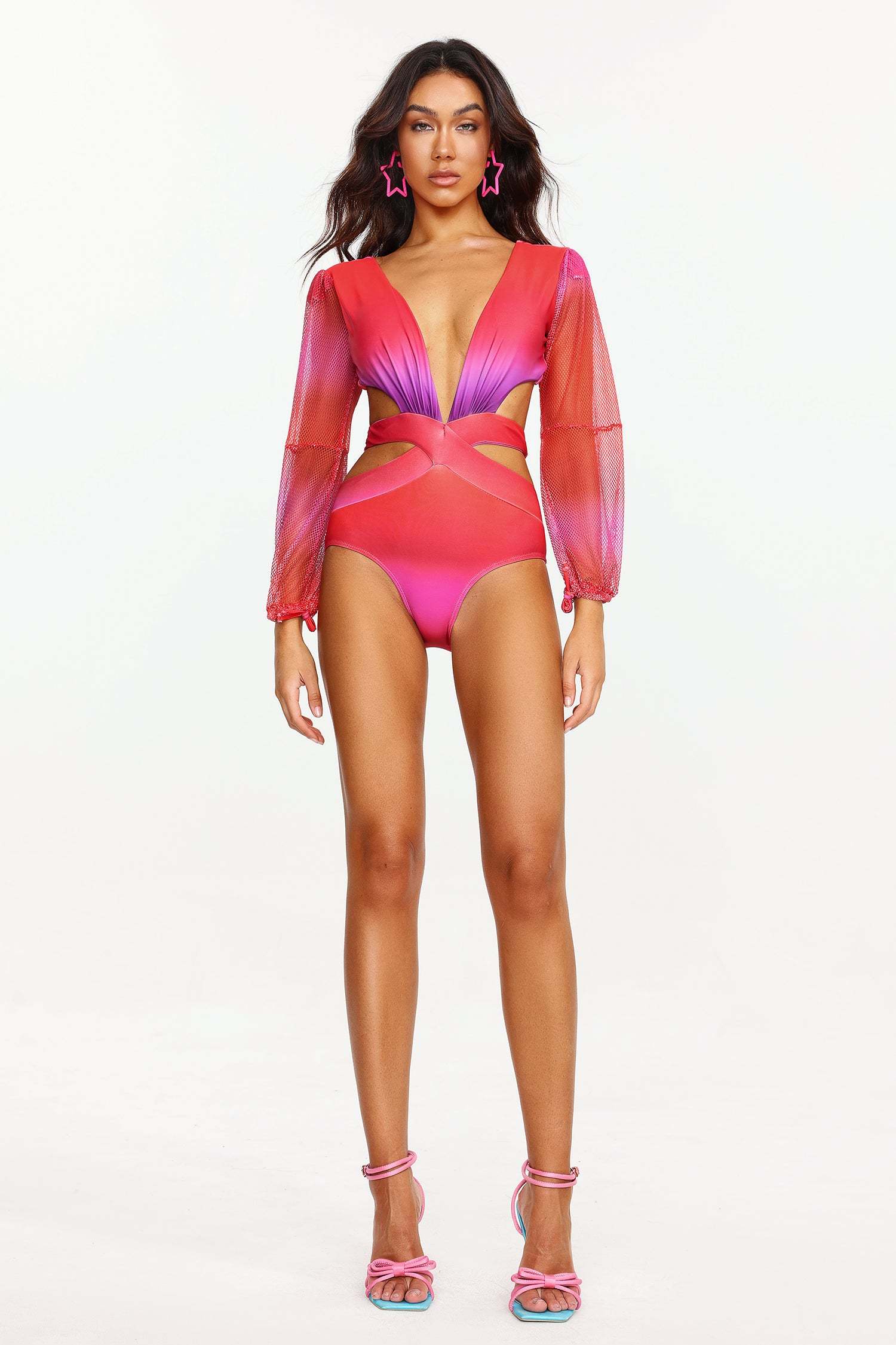 Emma Gradient Cut Out Swimsuit