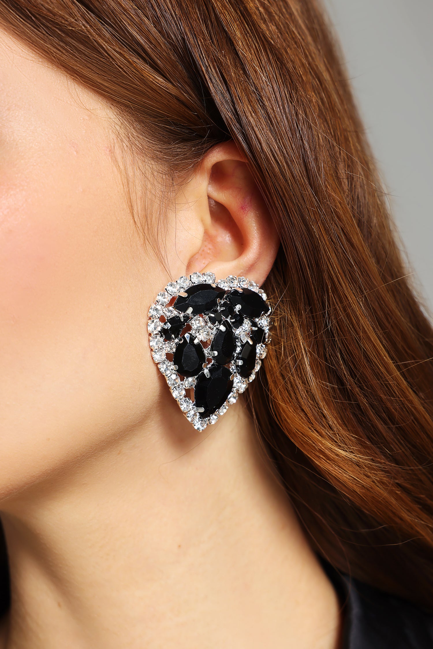Ethel Heart Diamante Earrings