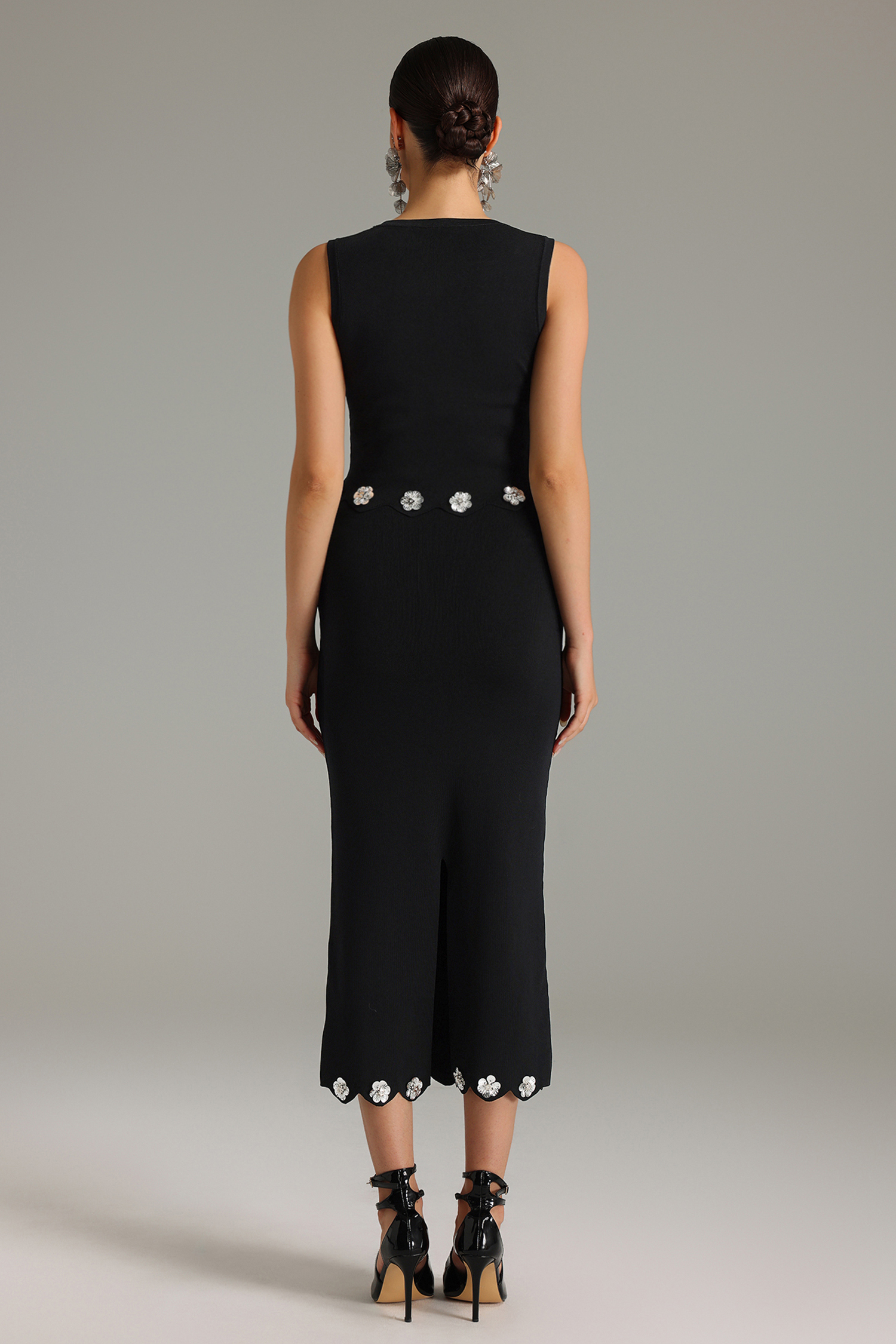 Giacinta Sleeveless Flowers  Knitted Set