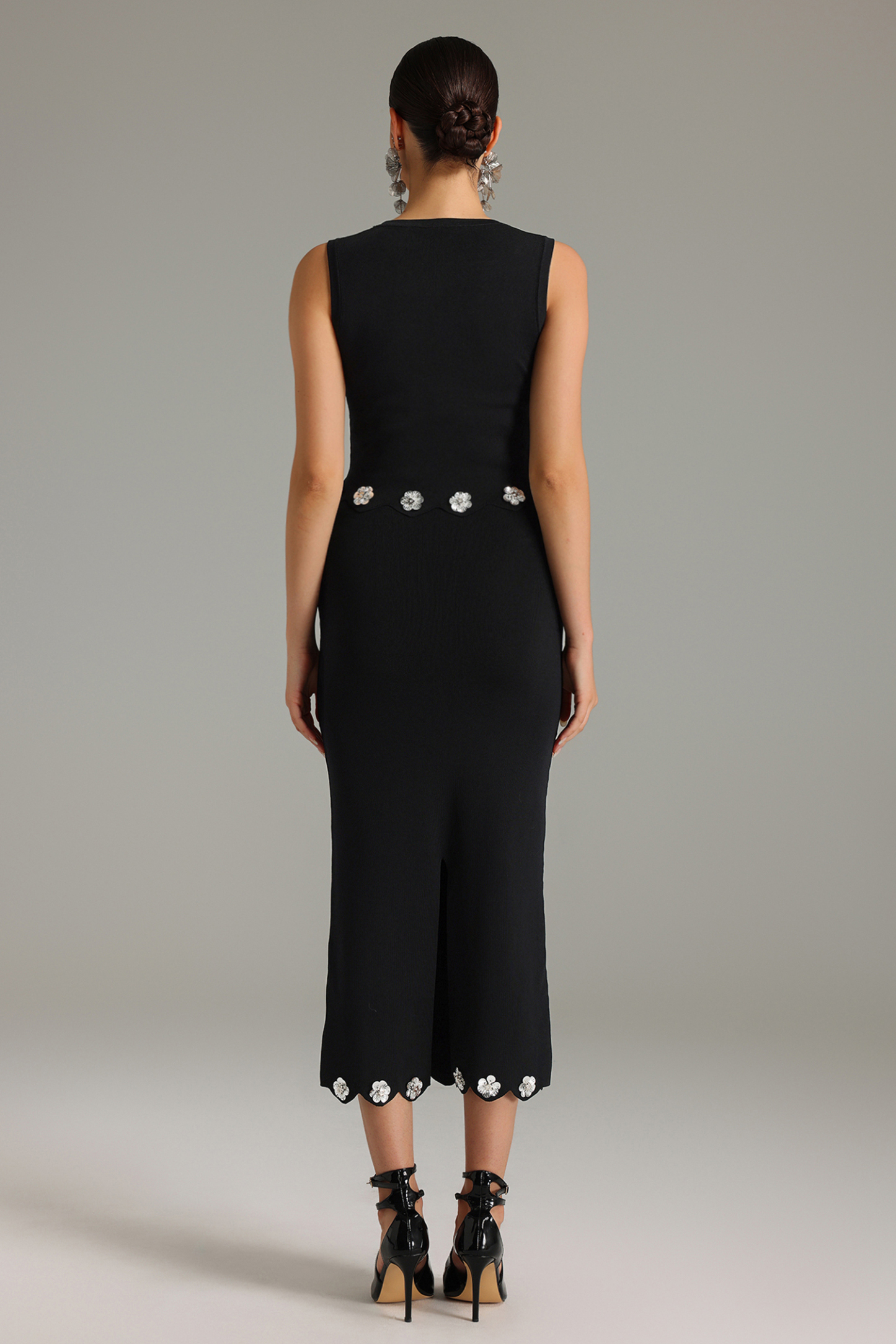 Giacinta Sleeveless Flowers  Knitted Set