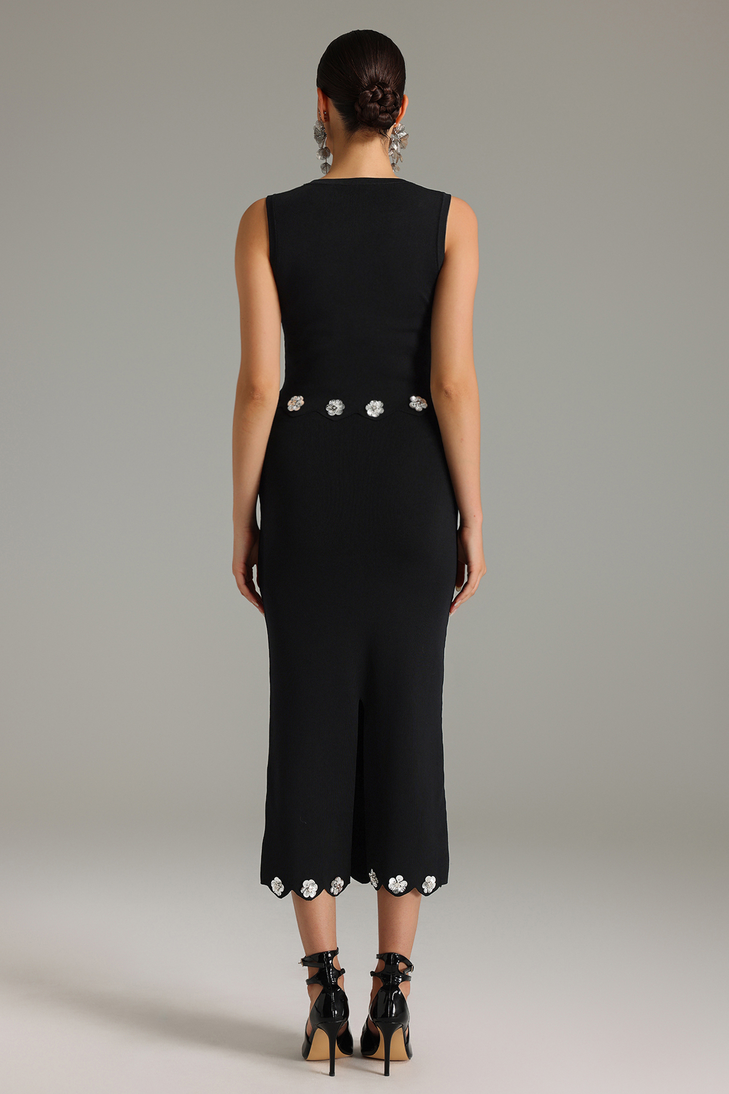 Giacinta Sleeveless Flowers  Knitted Set