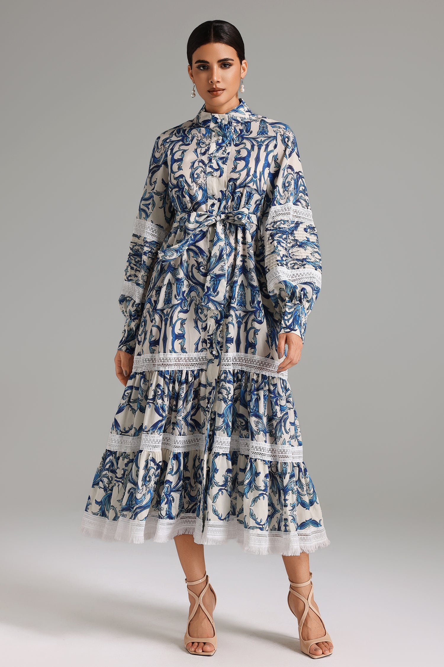 Harena Lantern Sleeves Maxi Dress