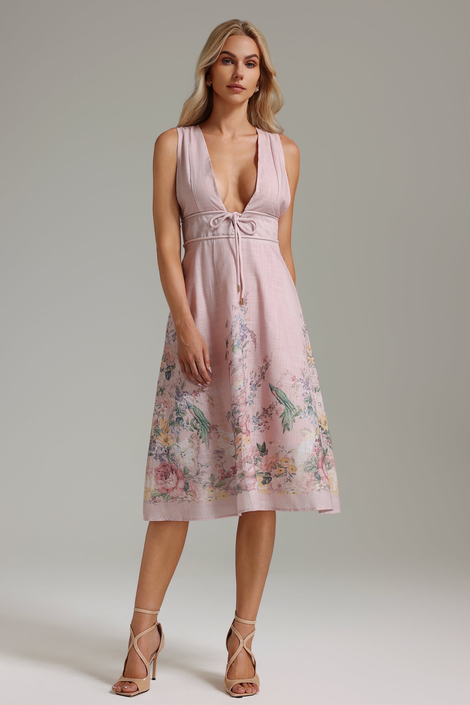 Hatice Plunge Midi Dress