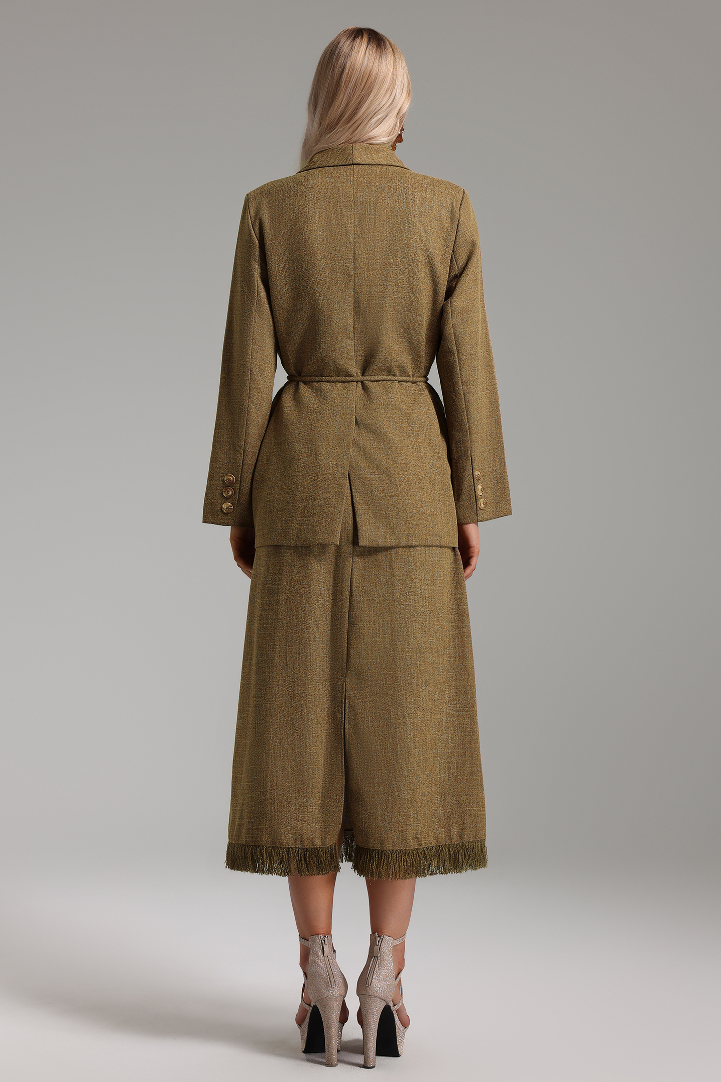Hena Tie-up Blazer Set