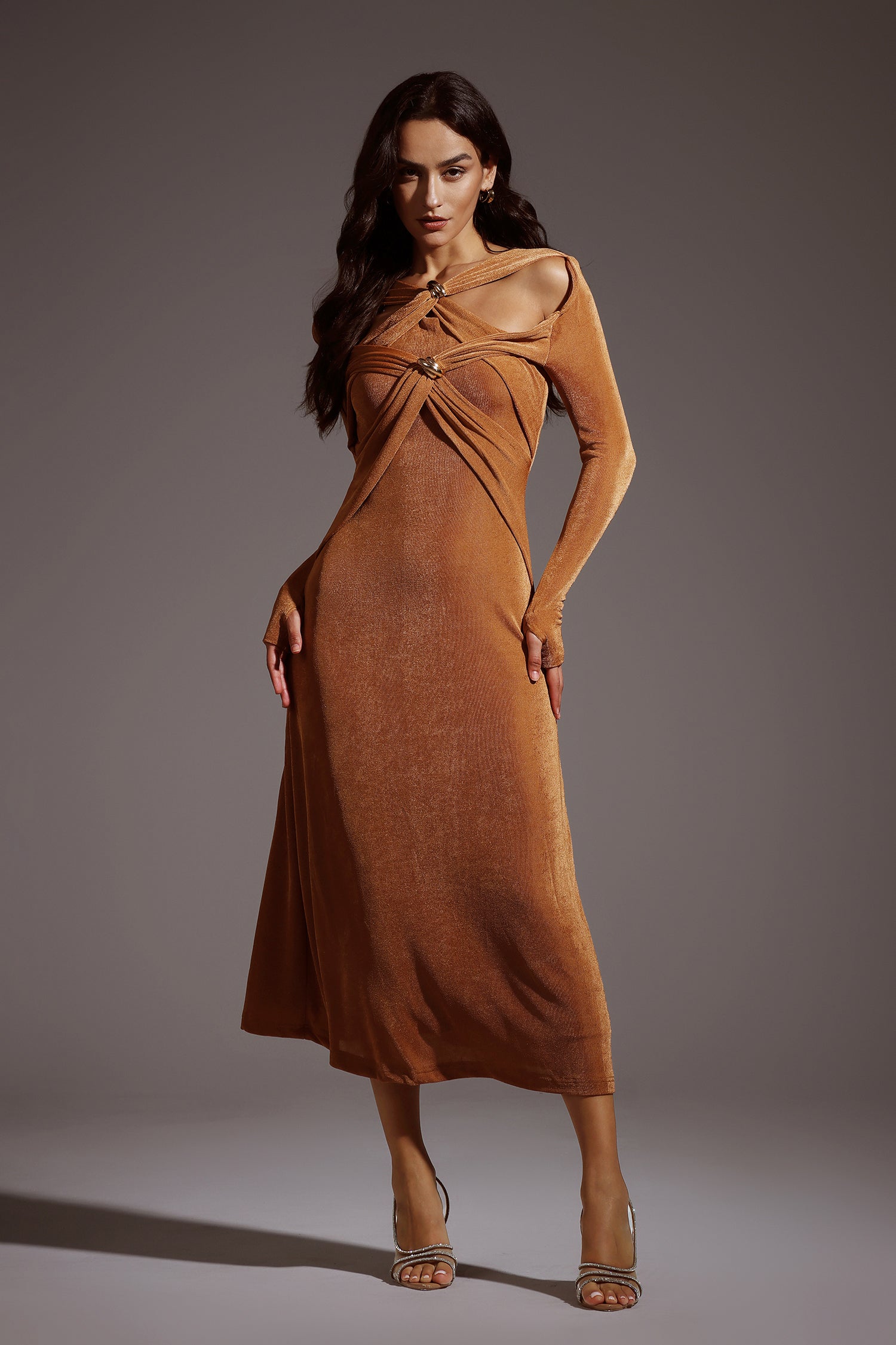 Huresa Long Sleeves Maxi Dress