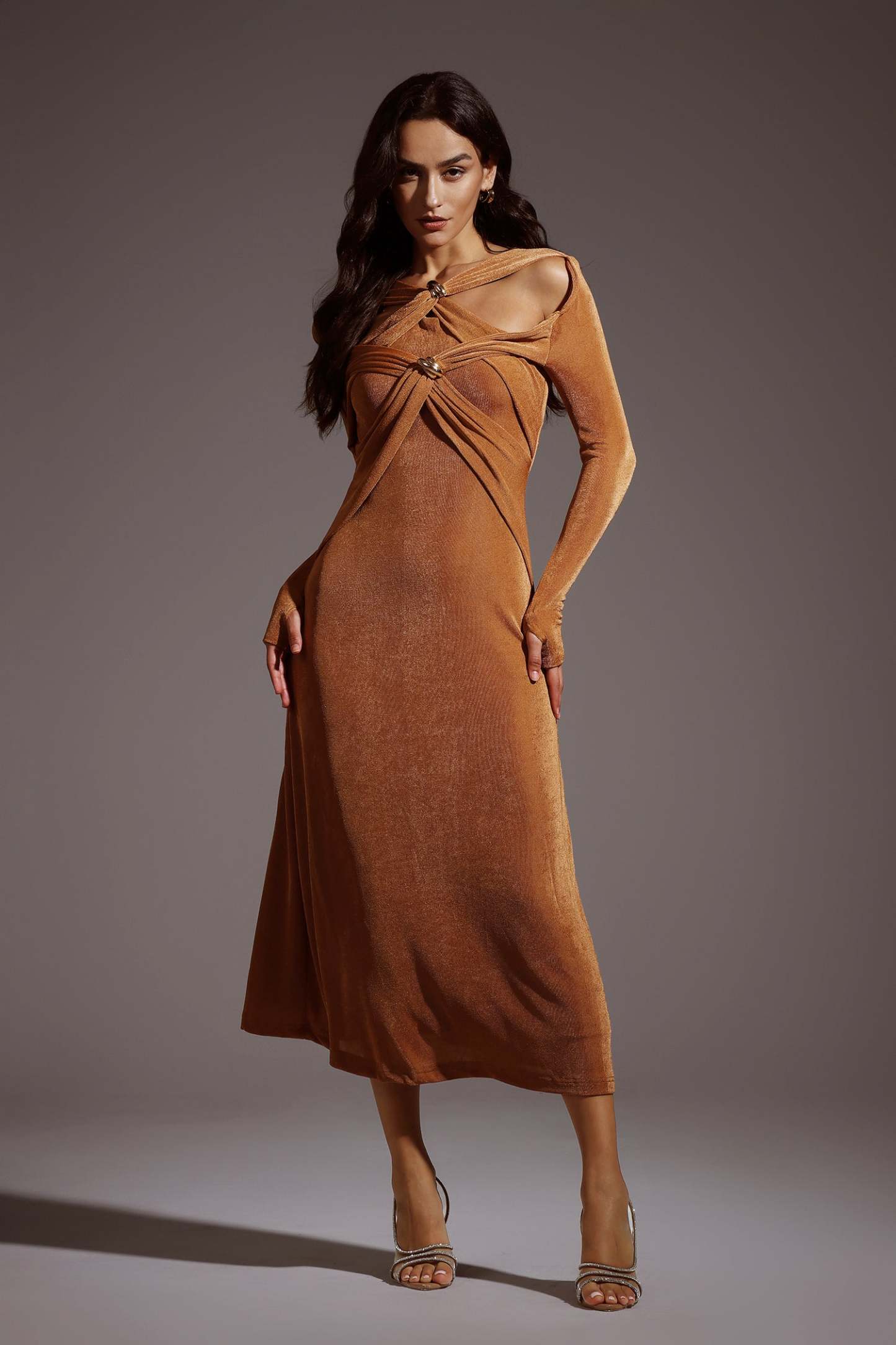 Huresa Long Sleeves Maxi Dress