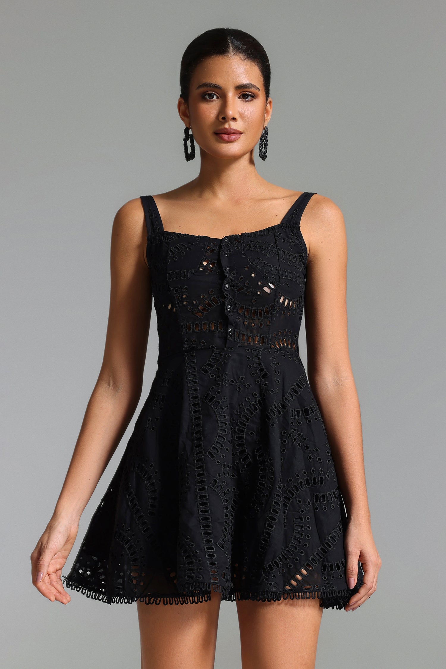 Ikara Halter Lace Mini Dres