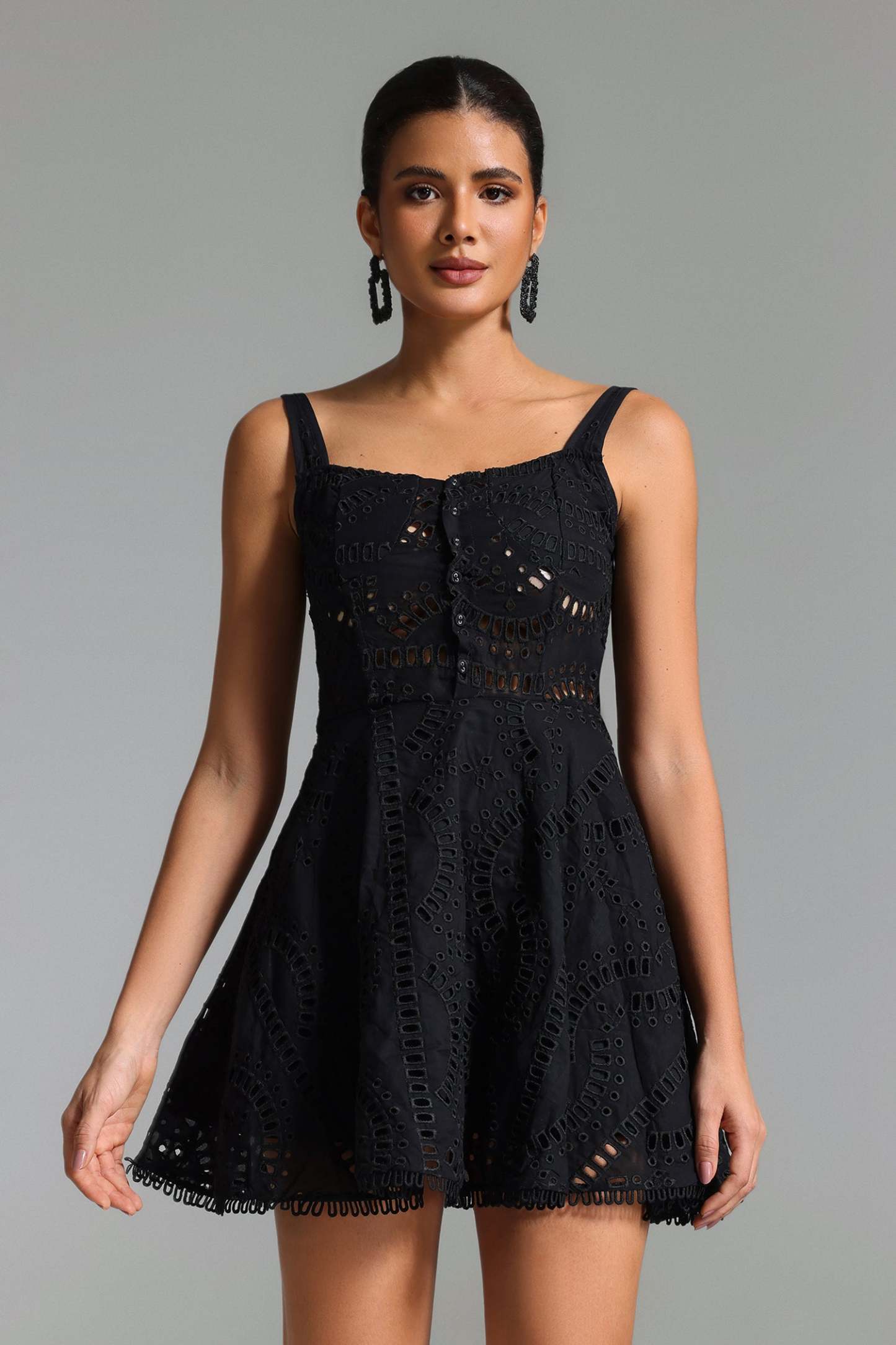 Ikara Halter Lace Mini Dres