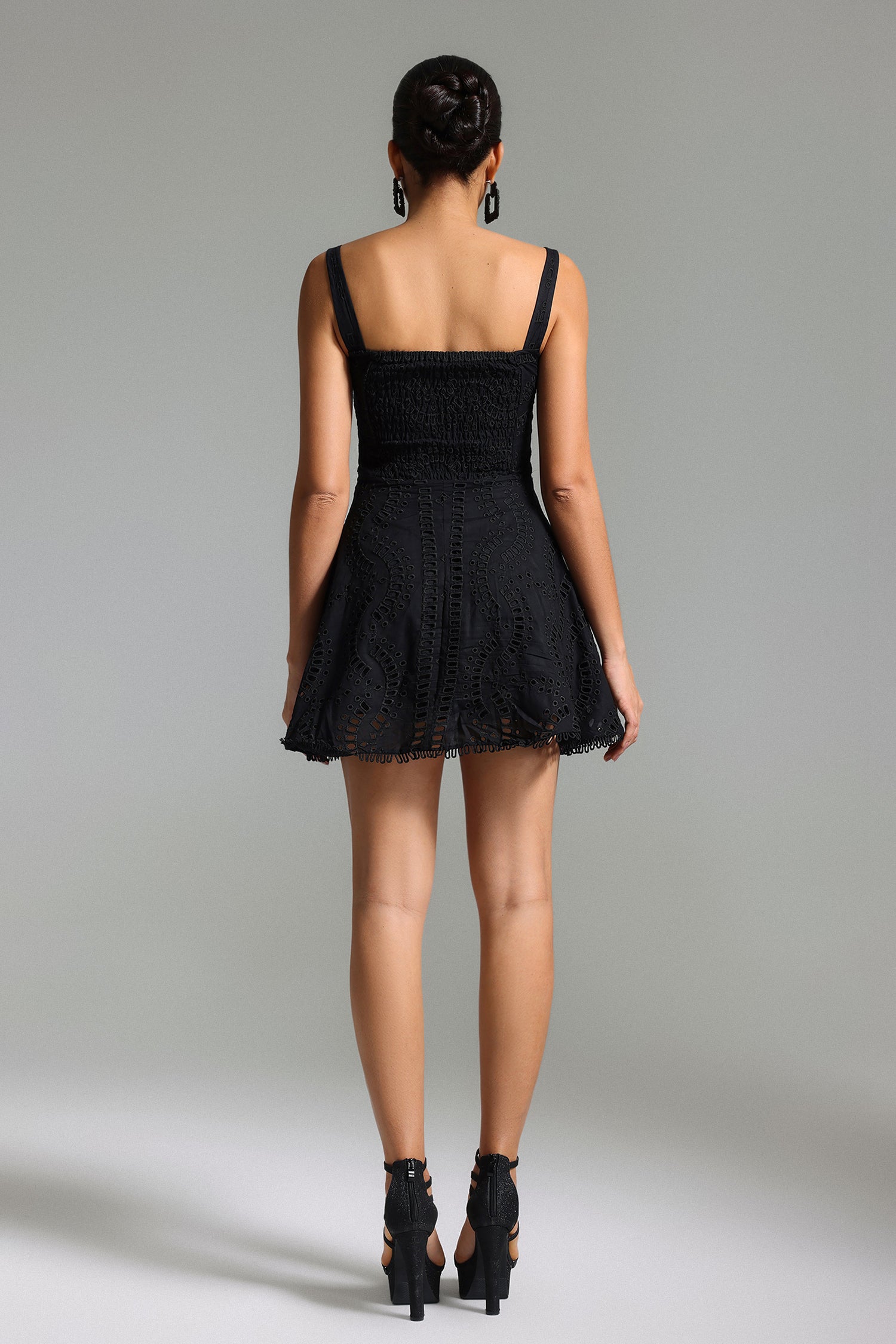 Ikara Halter Lace Mini Dres