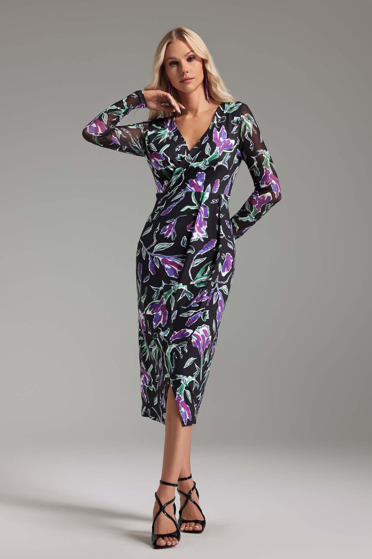 Jane Floral Printed Midi Dress