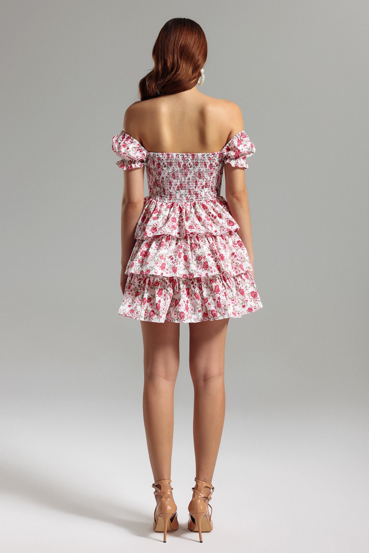 Juny Layered Printed Mini Dress