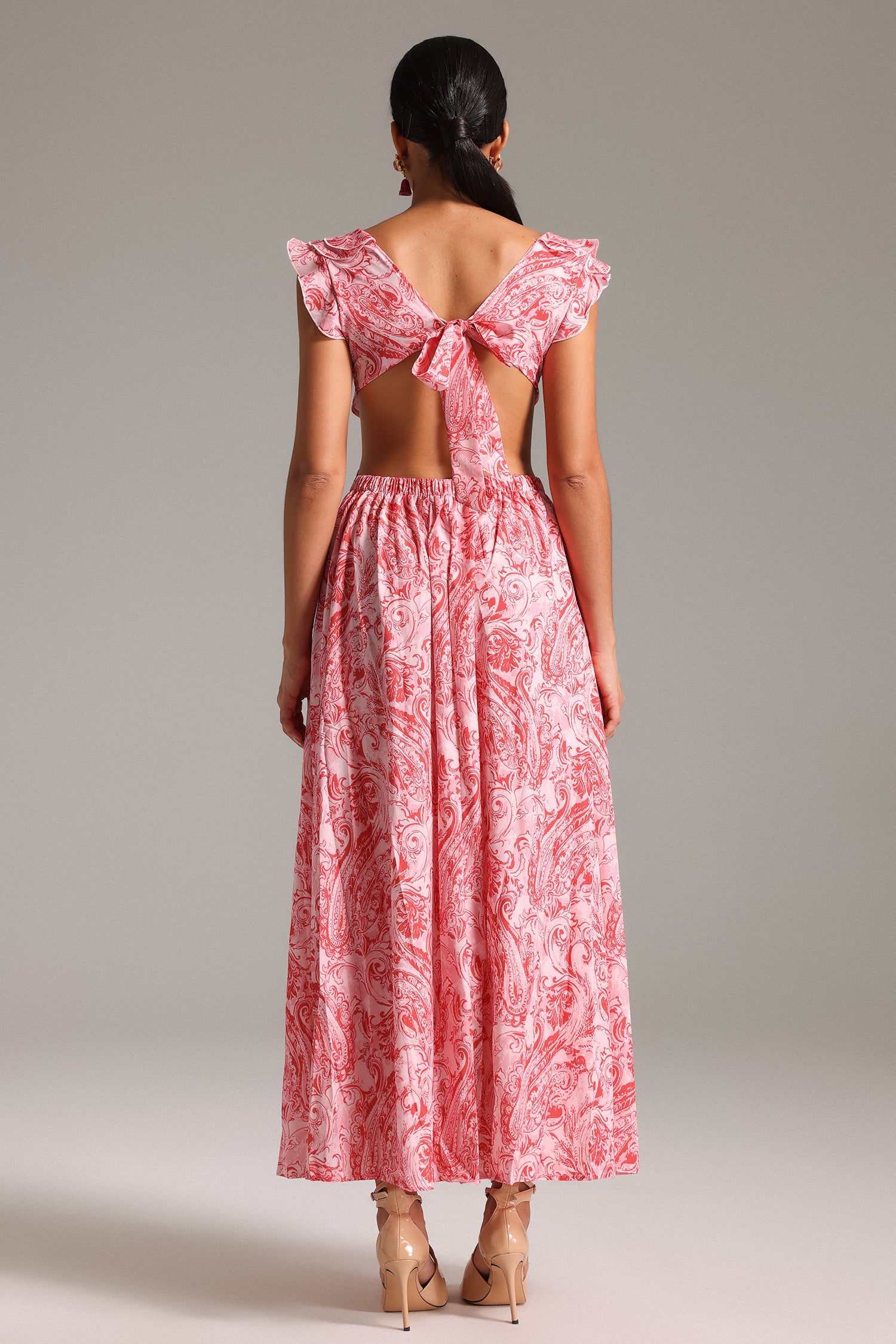 Kalie Printed Ruffle Dress
